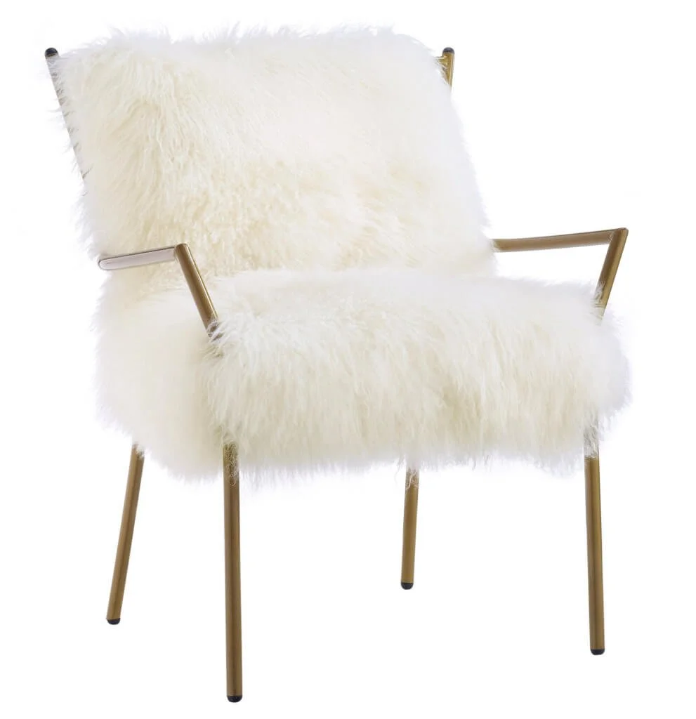 LENA WHITE SHEEPSKIN CHAIR