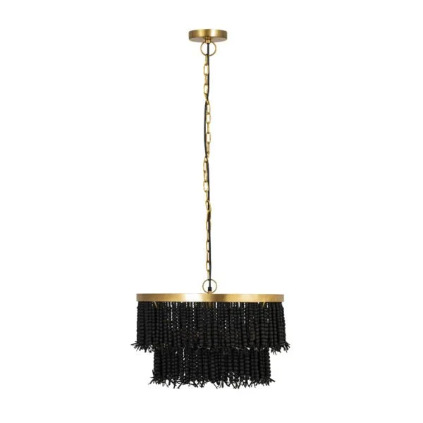 KRISH BLACK BEADED CHANDELIER