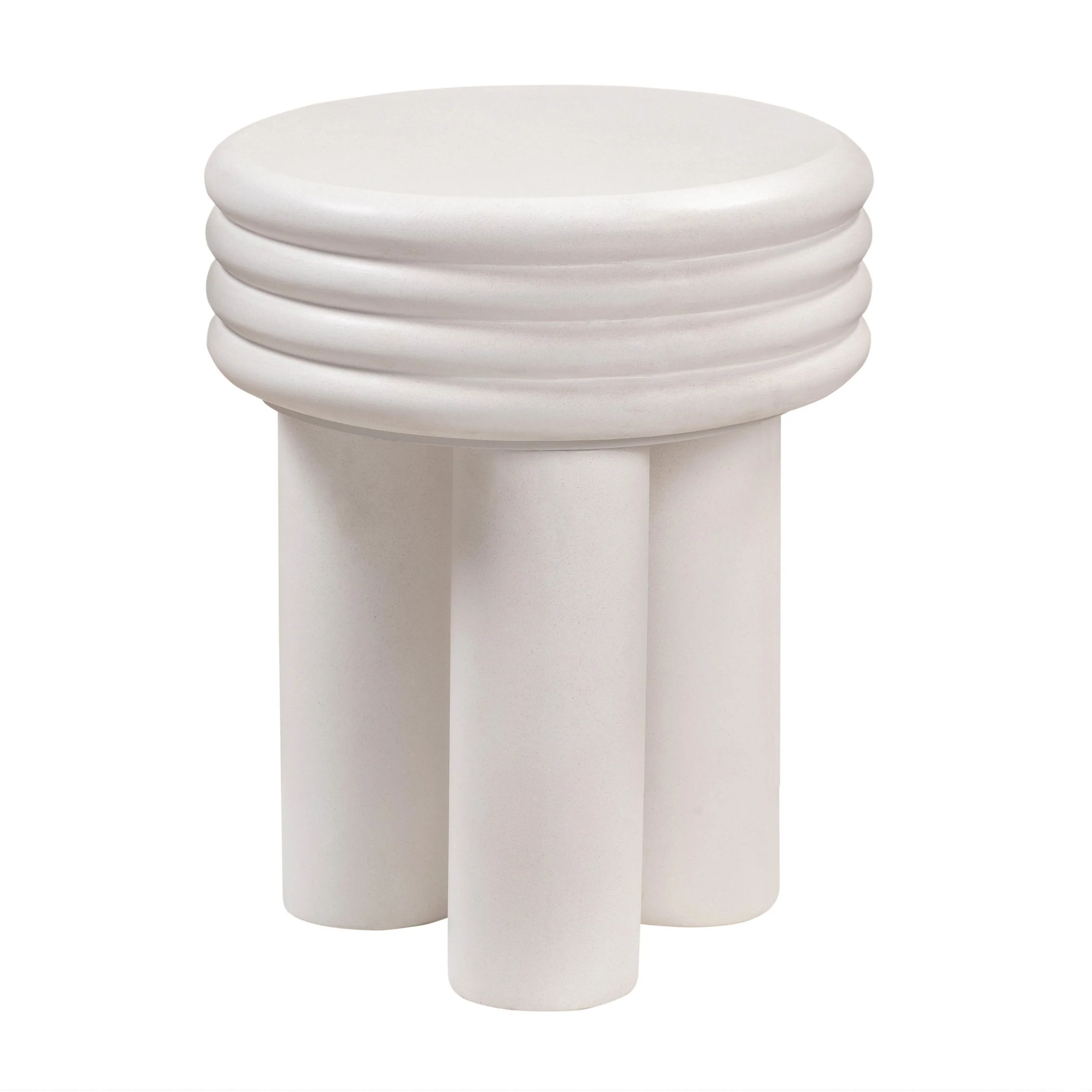 DELTA IVORY CONCRETE SIDE TABLE/STOOL