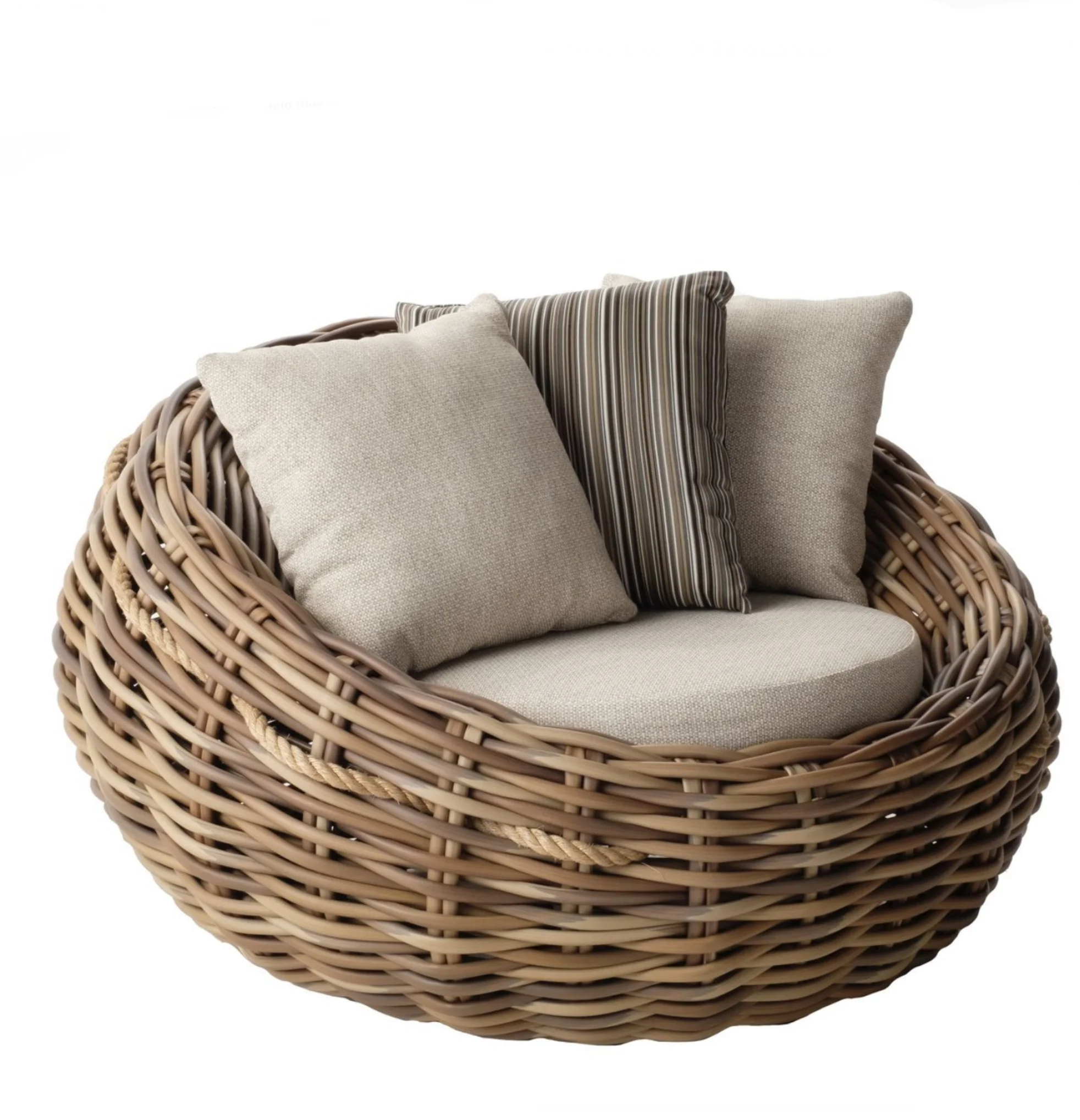 COCOON Deep Seating Lounge Chair | Cushion and 3 Throw Pillows