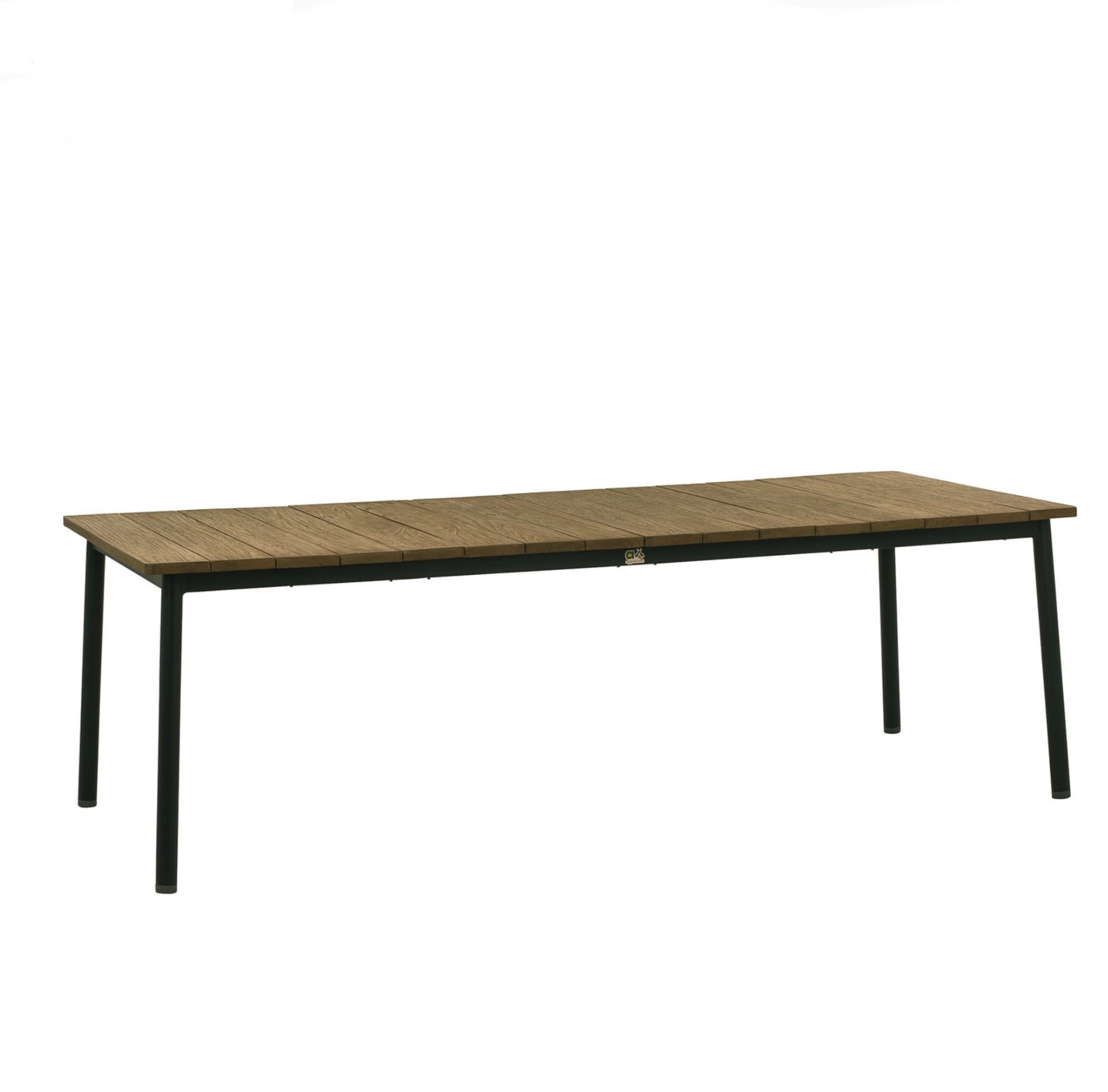 EQUATOR 95" Rectangular Teak Top Dining Table w/ umbrella hole