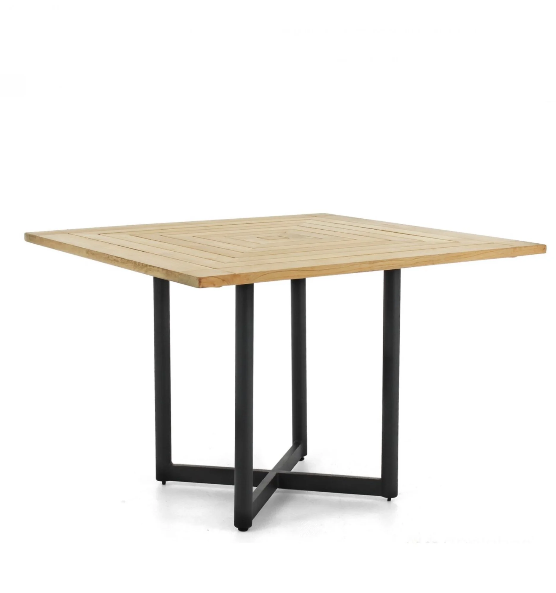 JAKARTA 43" Square Teak Top Dining Table w/ umbrella hole