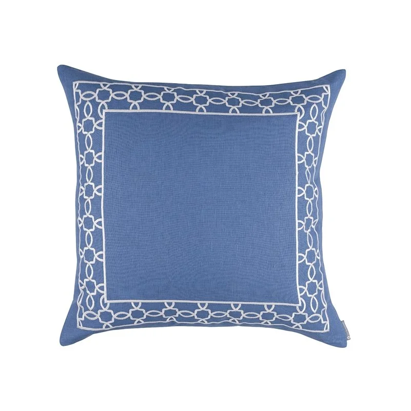 Lynx European Pillow Azure / White 28x28