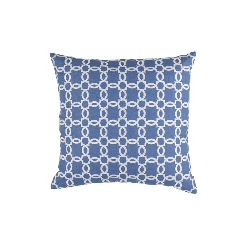 Lynx Square Pillow Azure / White 24x24