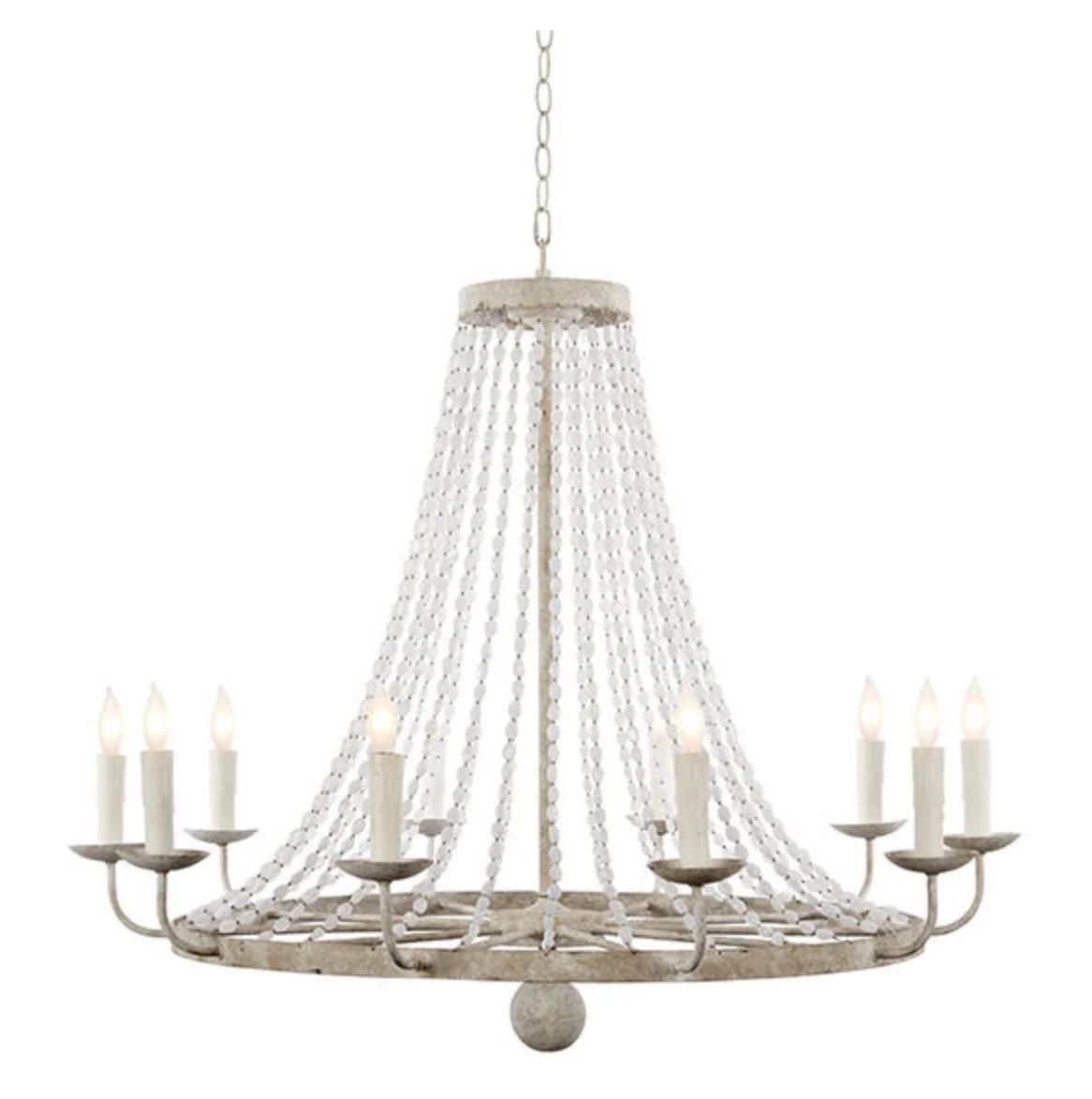 Naples Light Gray 12-light 40”  Wide Chandelier