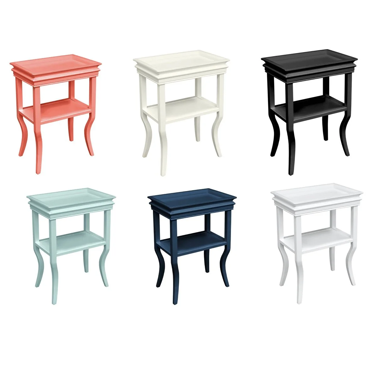 2 Tier Table with Removable Tray Top (Available in 6 finishes)