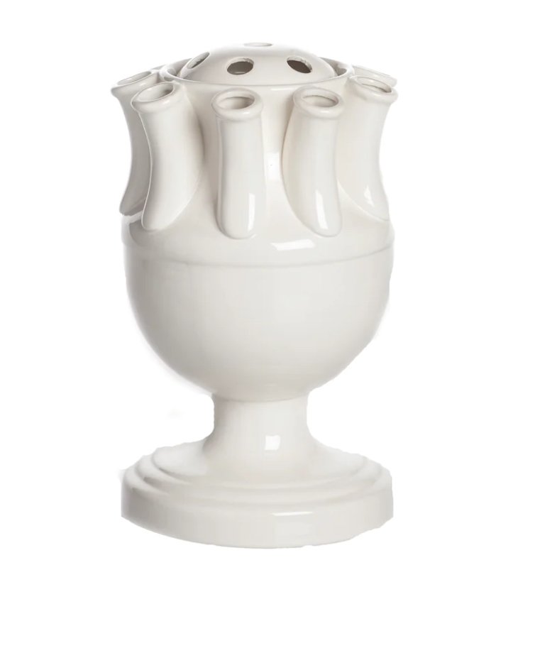 Tulipiere, White Ceramic