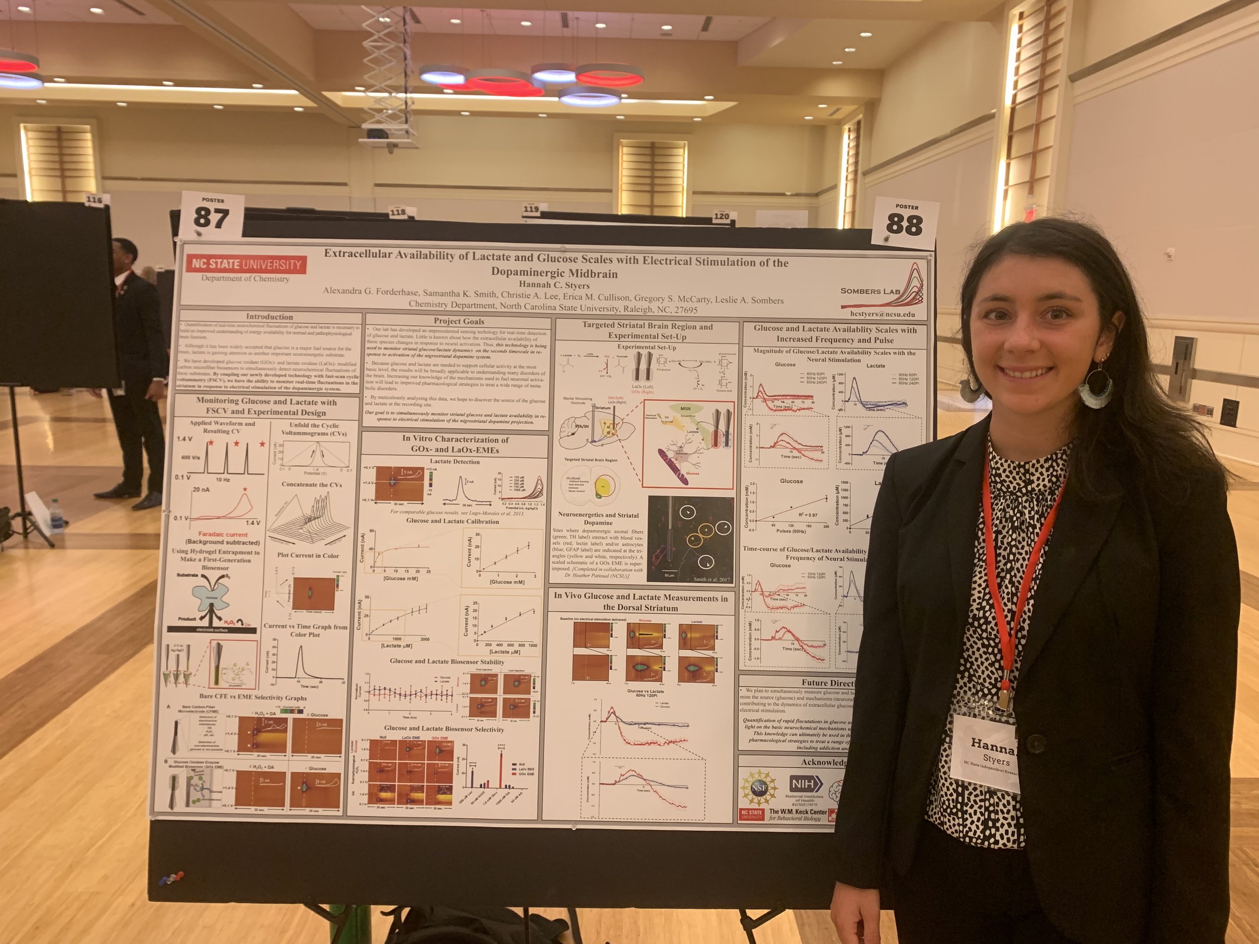 Hannah Styers presenting at an undergraduate research symposium at NCSU!