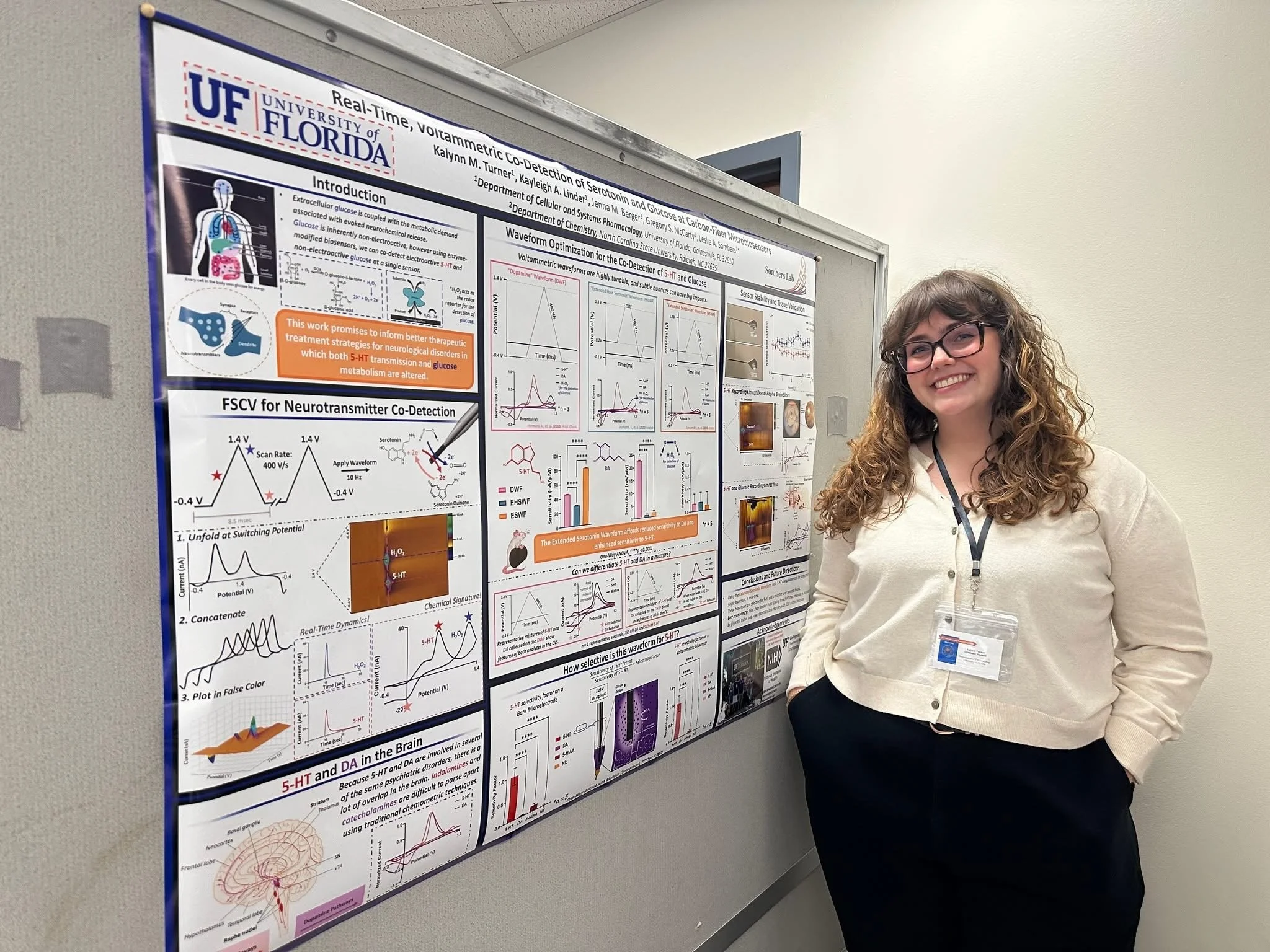 Kalynn Presenting her poster at NCF SfN 2026