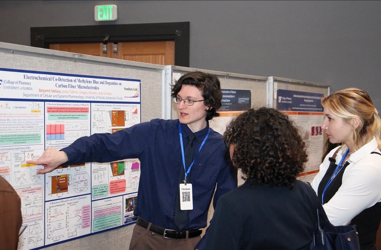 Benjamin presenting his poster at the 2026 UF GSRS