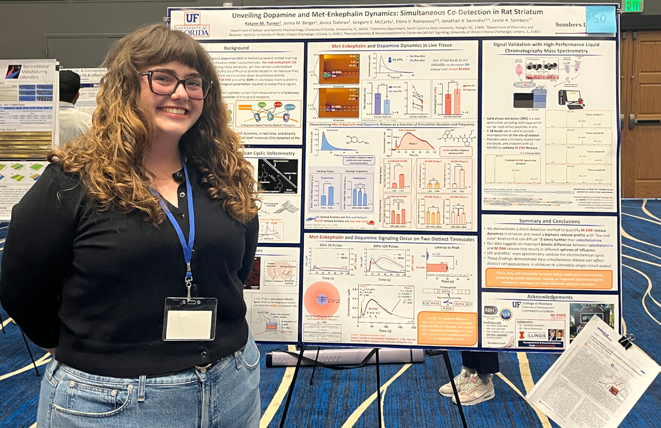 Kalynn presenting her poster at the 2026 UF GSRD
