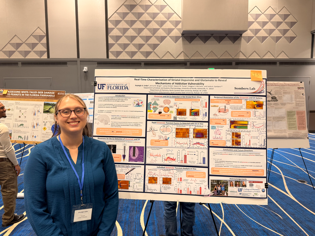 Kayleigh presenting her poster at the 2026 UF GSRD
