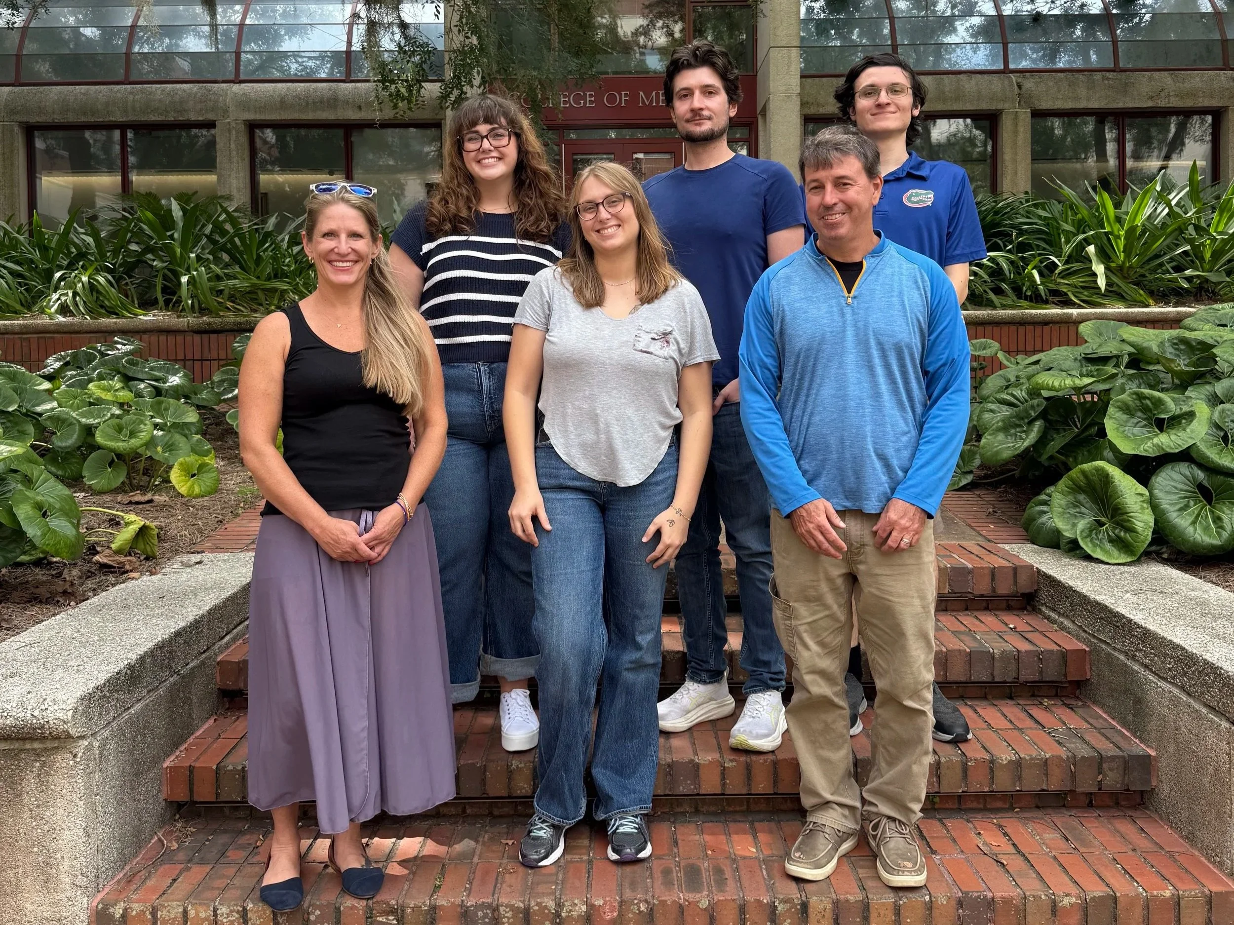  The Sombers’ Lab group photo in Spring 2026.   Back Row: Kalynn Turner, Dr. Jovica Todorov, Benjamin Mellusso (Left to Right).  Front Row: Dr. Leslie Sombers, Kayleigh Linder, Dr. Greg McCarty (Left to Right). 