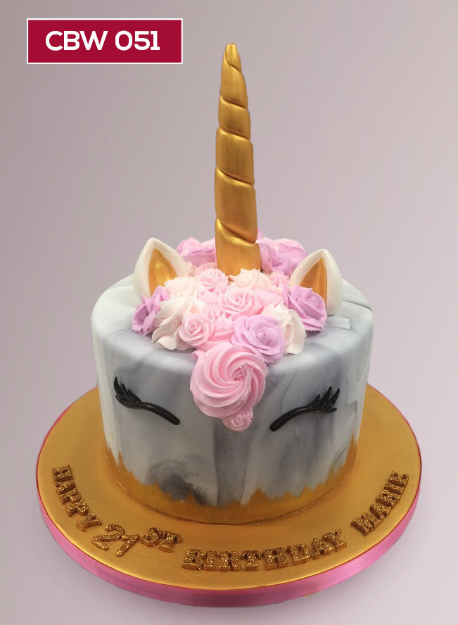 CBW051_single tier- marble unicorn- custom board- 2D horn and ears.jpg