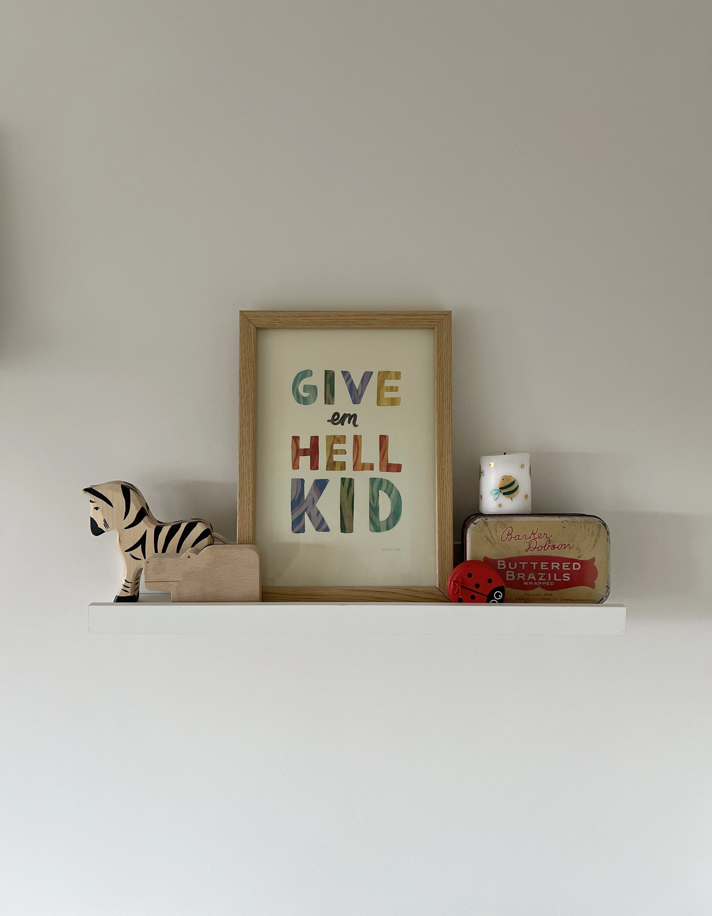 Give Em Hell Kid A4 Print
