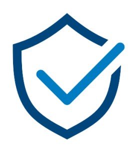 Shield with a checkmark in the center