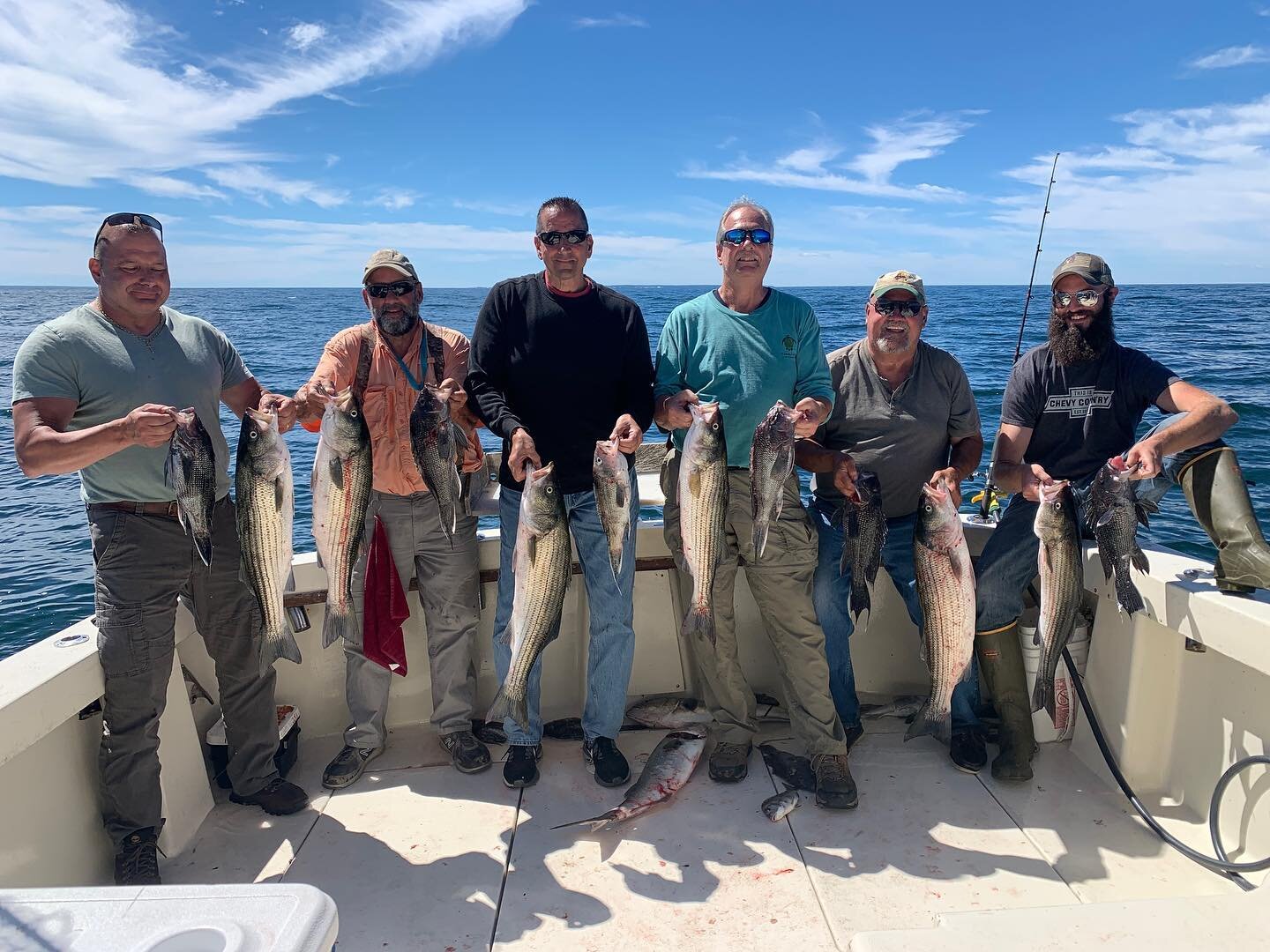 Had an amazing morning with the boys from New Haven  Raccoon club! Constant action with bass, blues and seabass!
.
.
.
#captainsethsportfishing #sportfishing #otterct #ospreycustomlures #stripedbass #stripers #bluefish #blackseabass