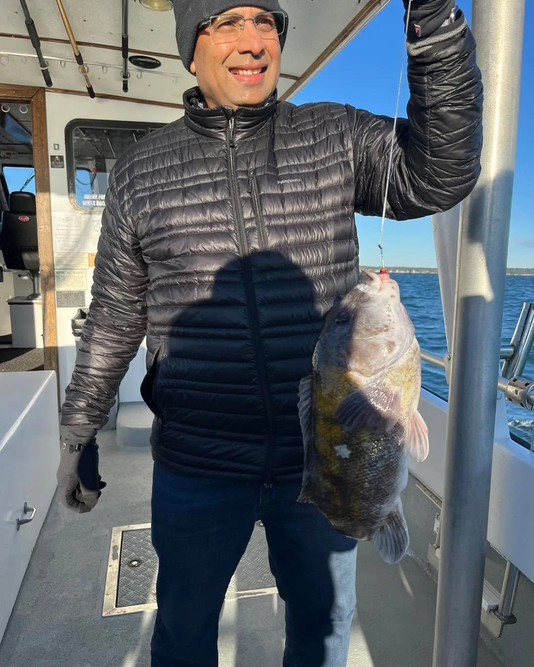 Caleb and crew braved some chilly/breezy conditions for an early 8 man limit of togs this morning! Plenty of shorts to keep things interesting as well as some porgys and sea bass. We are booked up this weekend but have some openings next week for pri