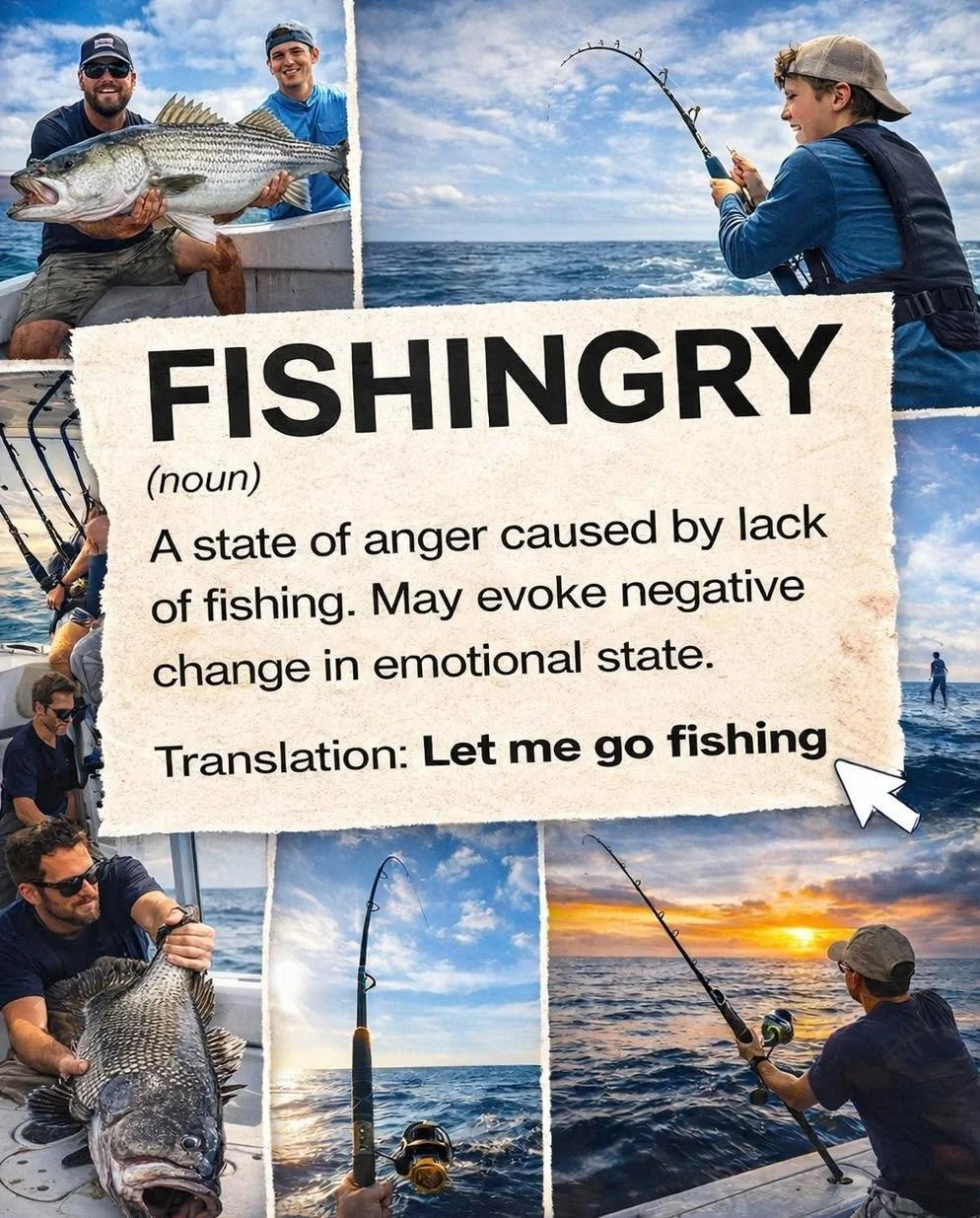 Fishingry (noun): A state of anger caused by lack of fishing.

Don&rsquo;t let it affect your household.

Book the trip.

🎣 Captain Seth Sportfishing

#Fishingry #BottomFishing #OffshoreFishing #StripedBass #CharterFishing #CTFishing #SaltLife #Aubr