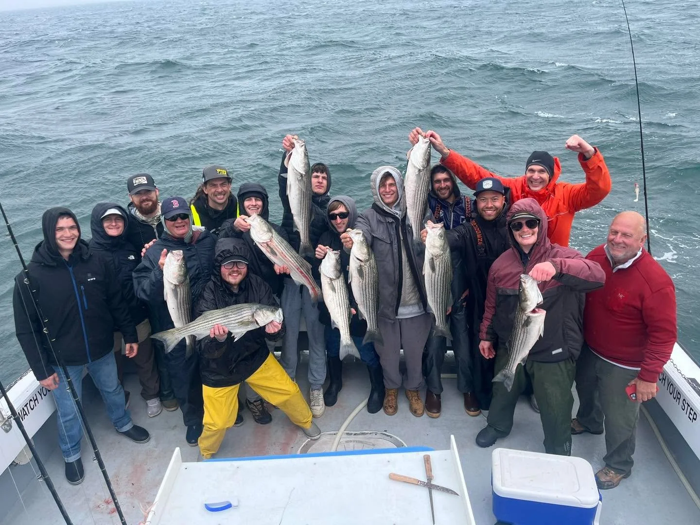 We braved the conditions today and were well rewarded!  Plenty of light tackle action on bass to 24 lbs!!!