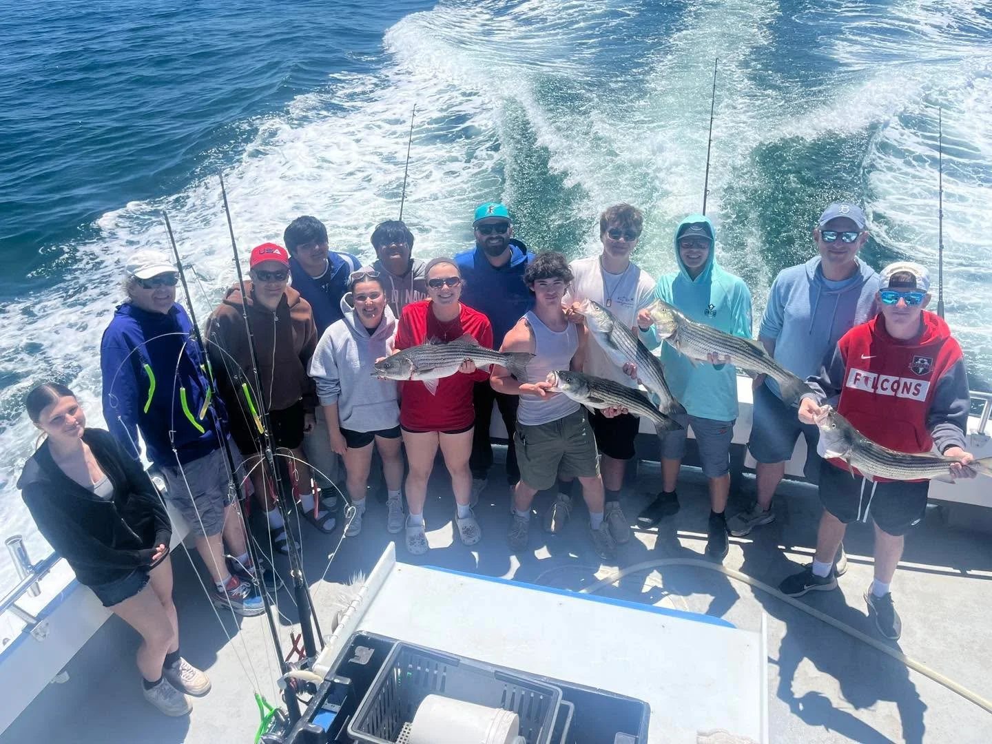 We had the pleasure of having the Marine Science Magnet School out on the boat today!!! The weather was beautiful and the fishing was great!