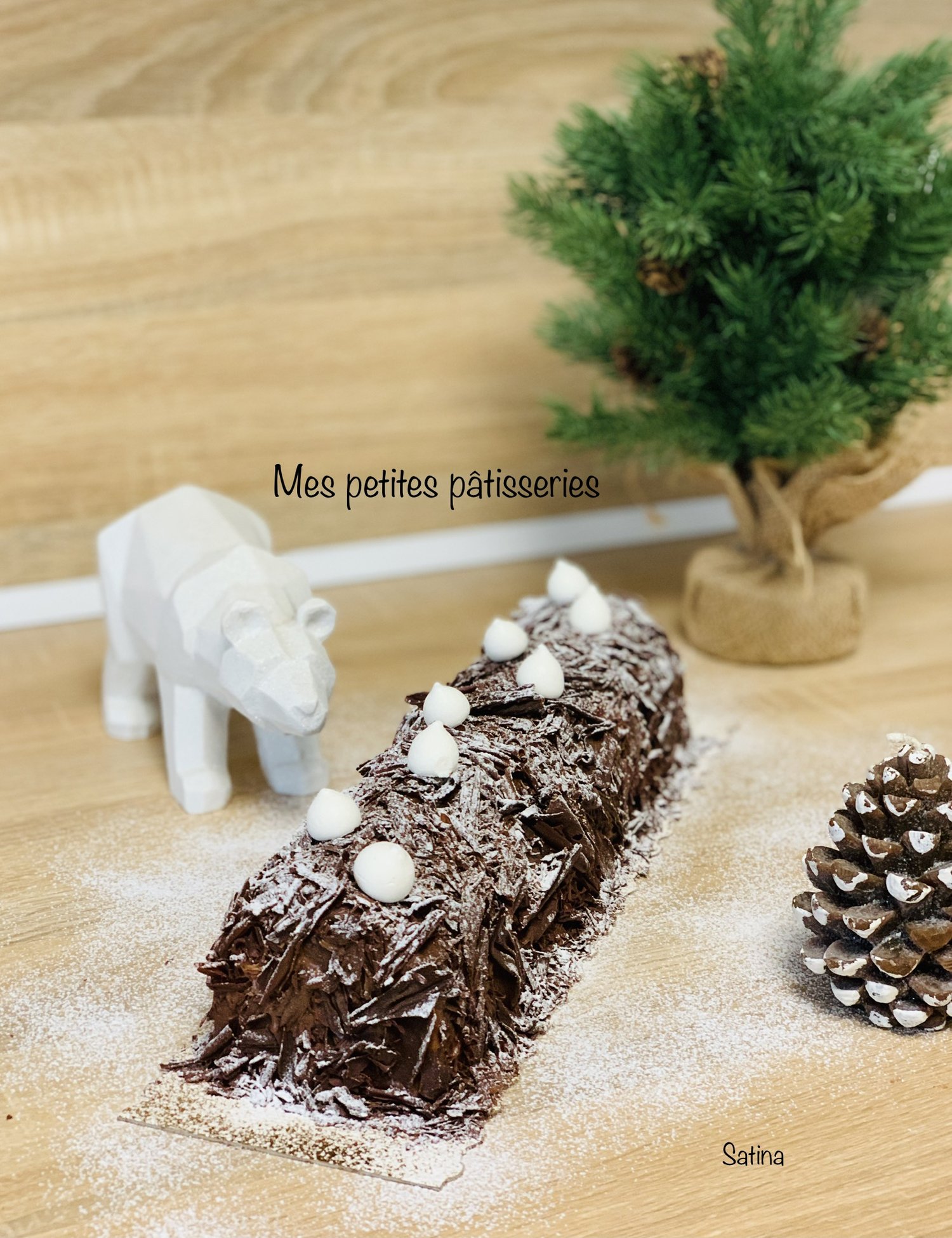 Bûche dulcey pommes caramélisées et spéculoos - Surprises et