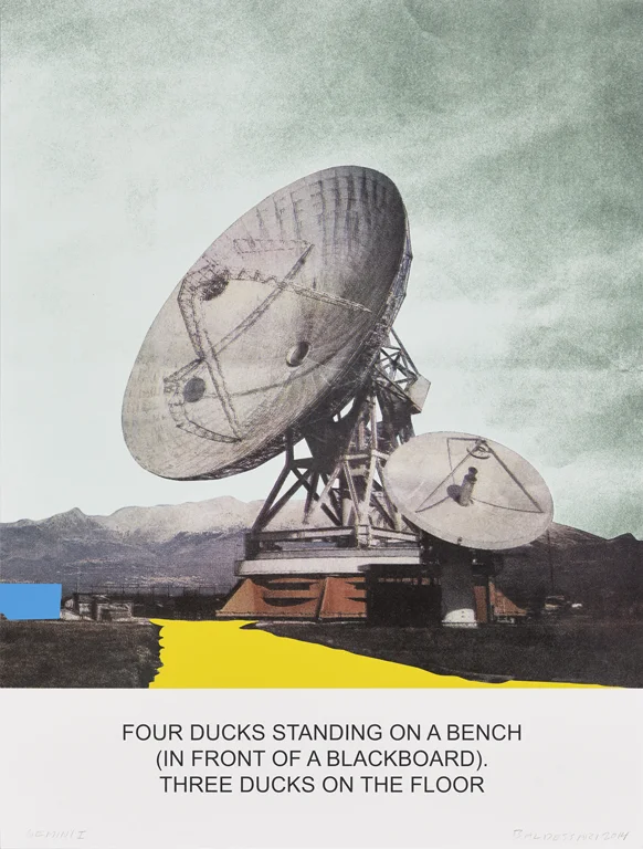 The News: Four Ducks Standing on a Bench..., 2014