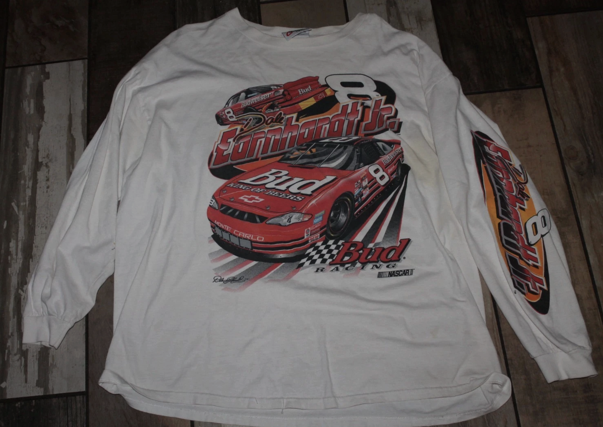 Vintage Competitors View Dale Earnhardt Shirt Men’s XL Long Sleeve White Red #8