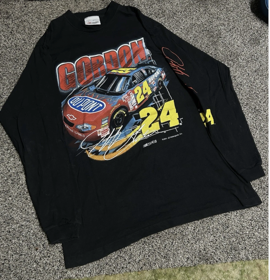 vintage 2001 Competitors View Jeff Gordon #24 DuPont NASCAR long sleeve t-shirt