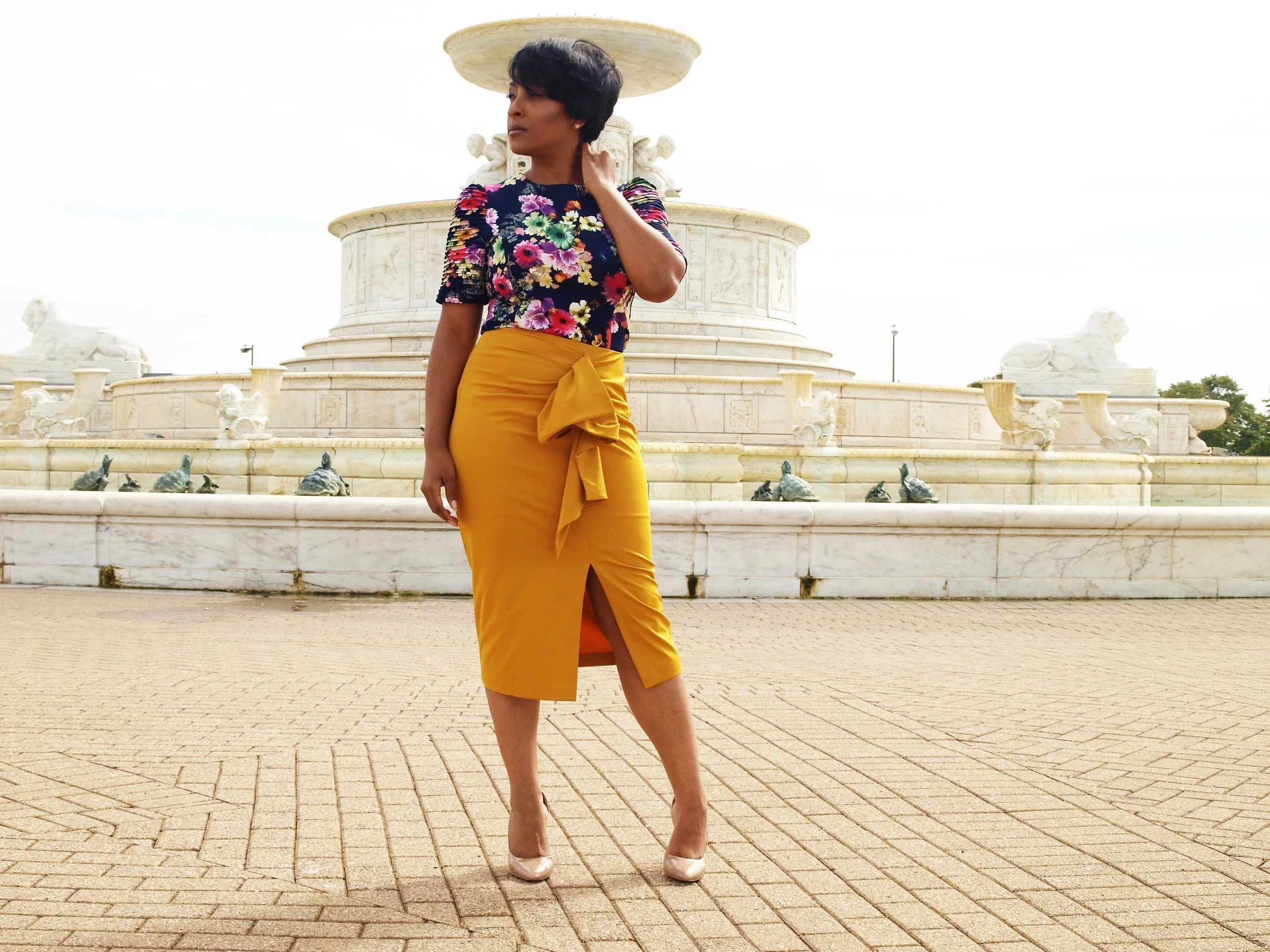 Mustard Ruffle Skirt