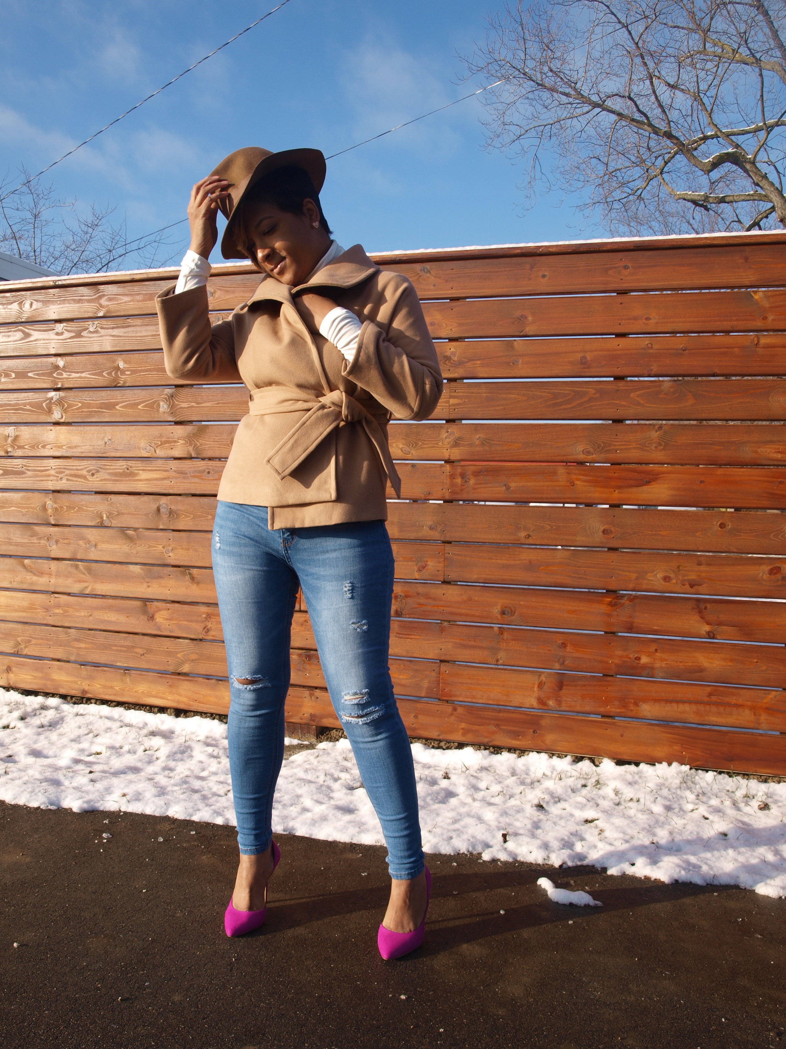 Restocked Chestnut Brown Short Sleeve Coat