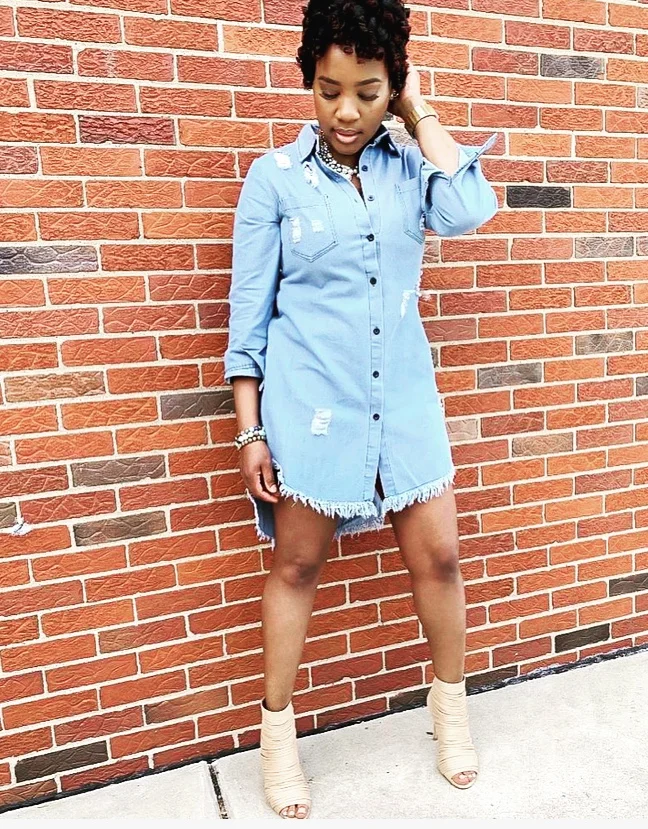 Denim Distress Dress