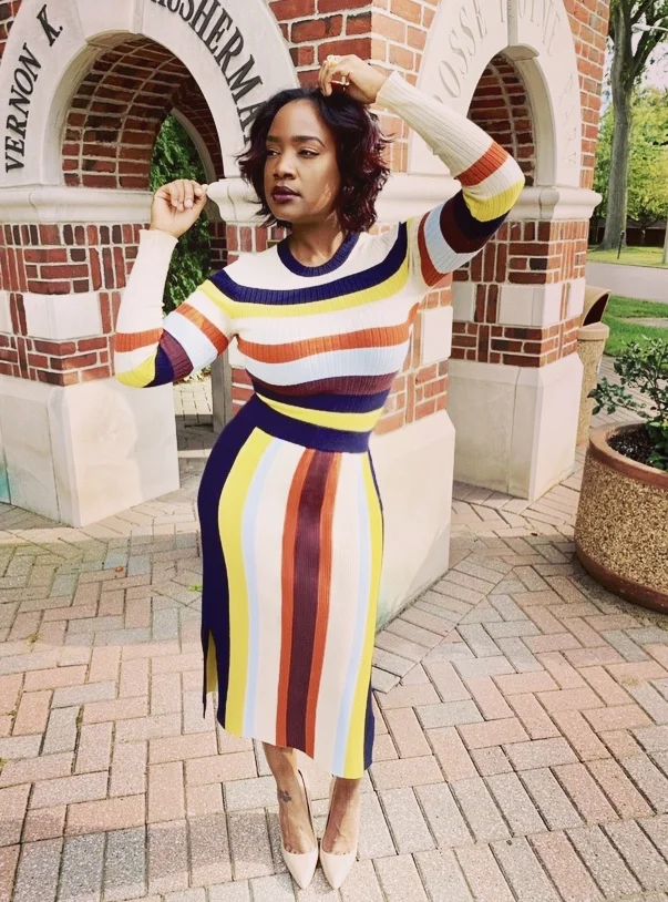Multi Color 2 Piece Sweater Set