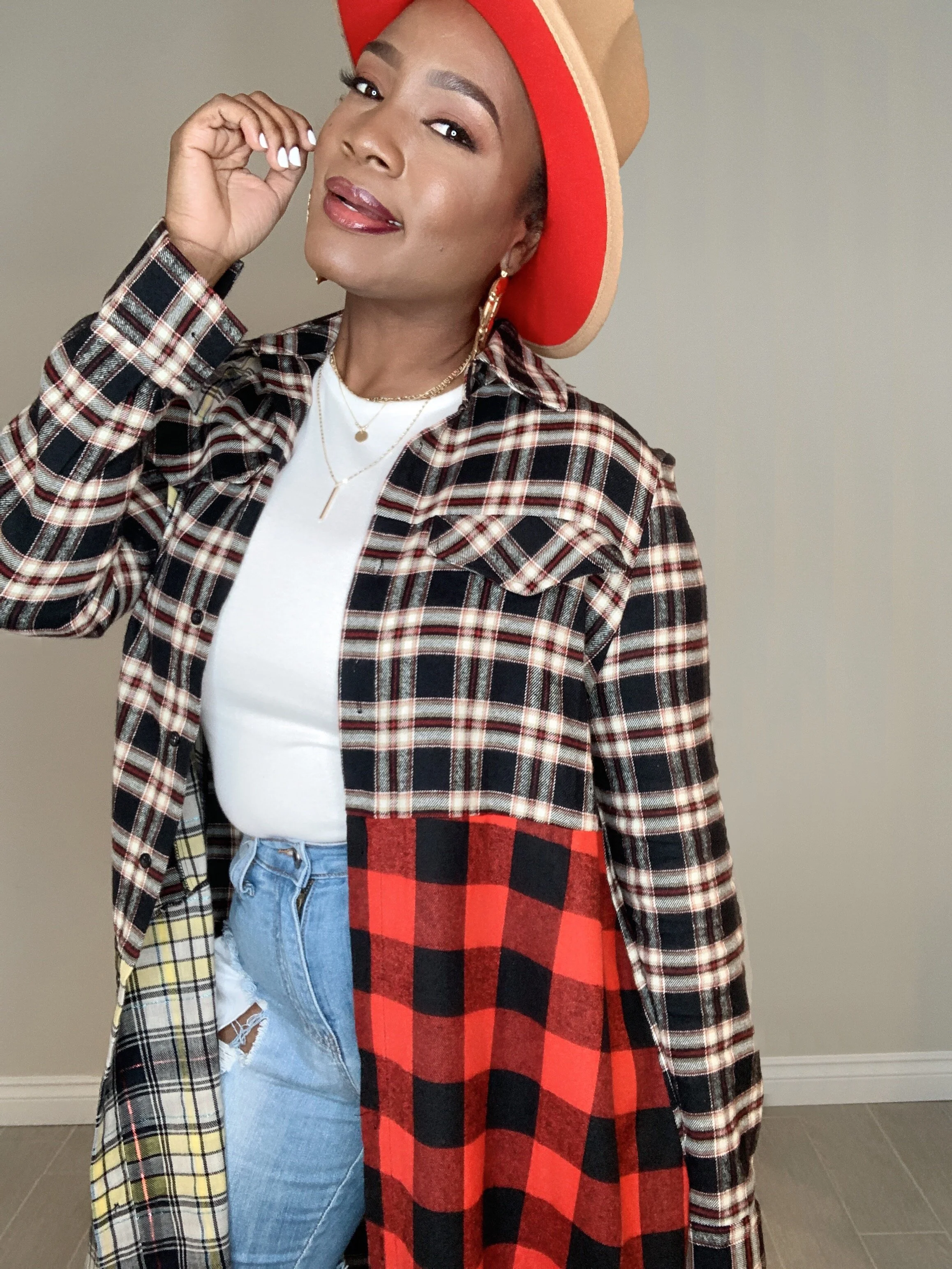 Restock Color Me Plaid Duster 