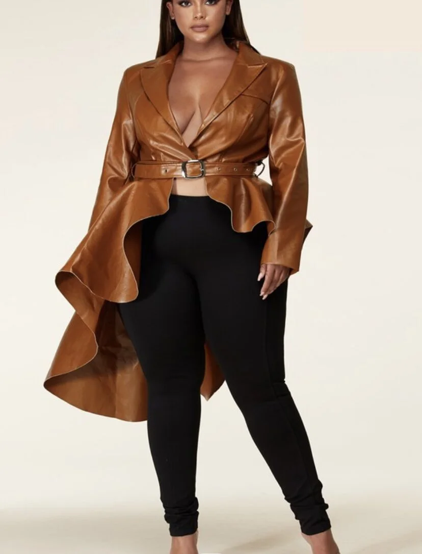 No More Drama Faux Leather Jacket 