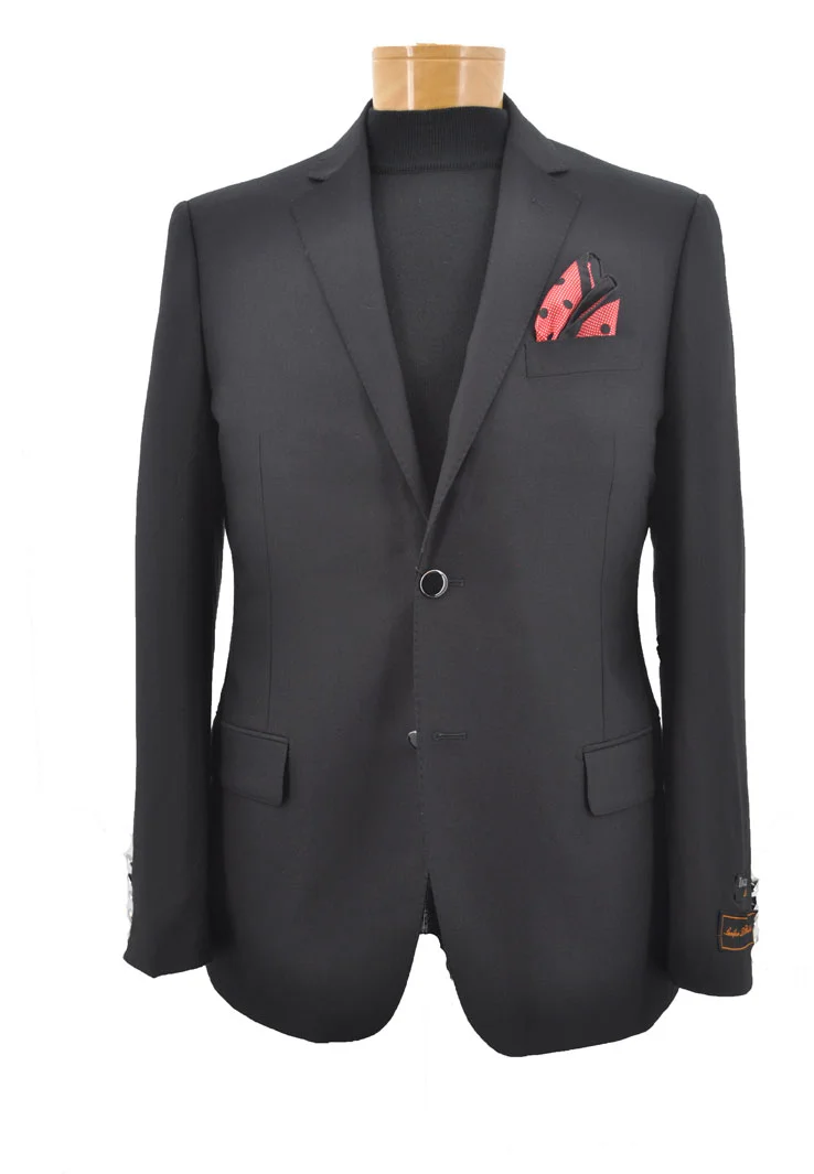 Tiglio Super-150's Pure Wool Black Blazer
