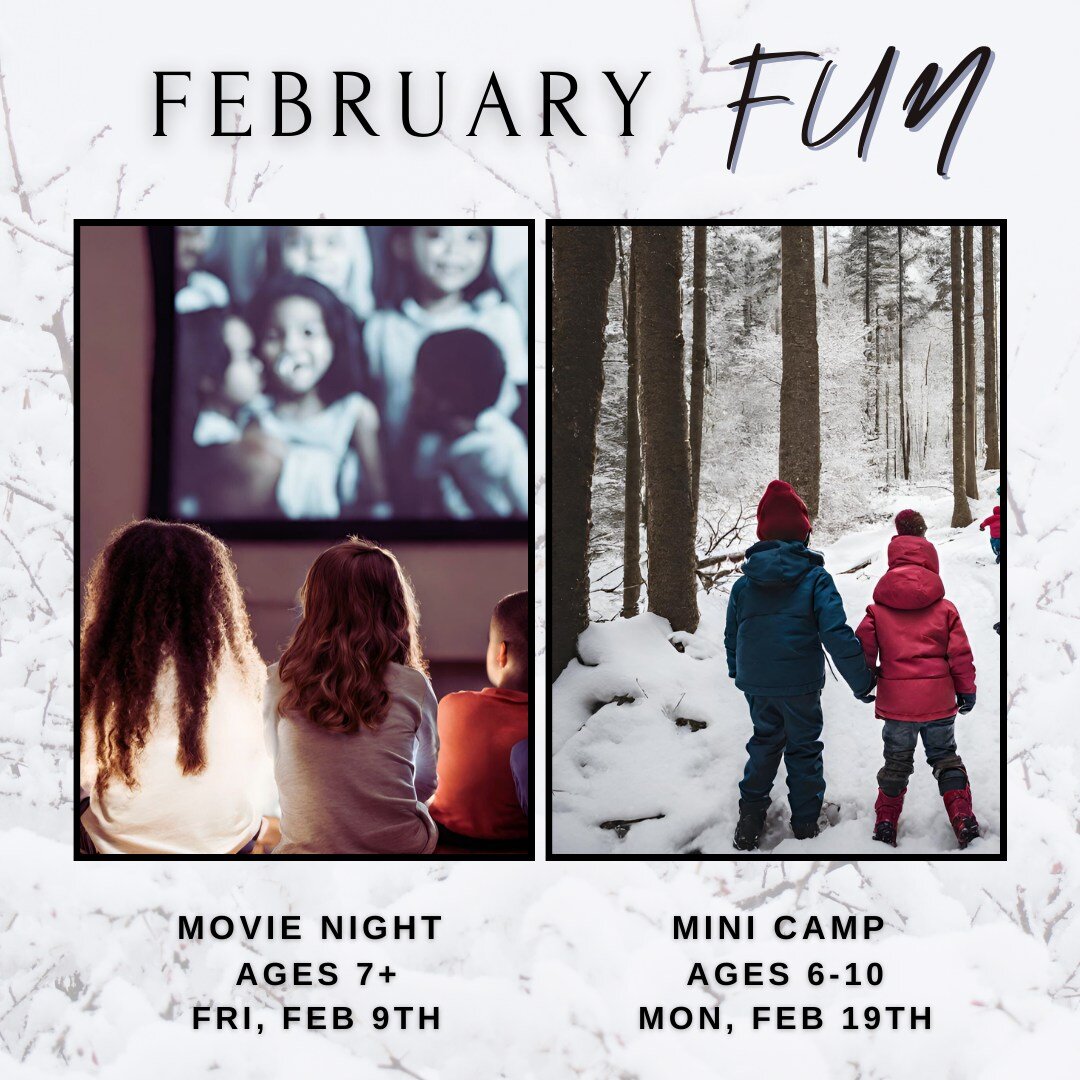 With January nearly over, we have some fun events lined up for February! Kids ages 7+ can join us at the dojo for a movie and pizza night Friday, Feb 9th from 5:30 to 8:30 pm. PJ's optional and just $40/child! Then when schools are closed for Preside