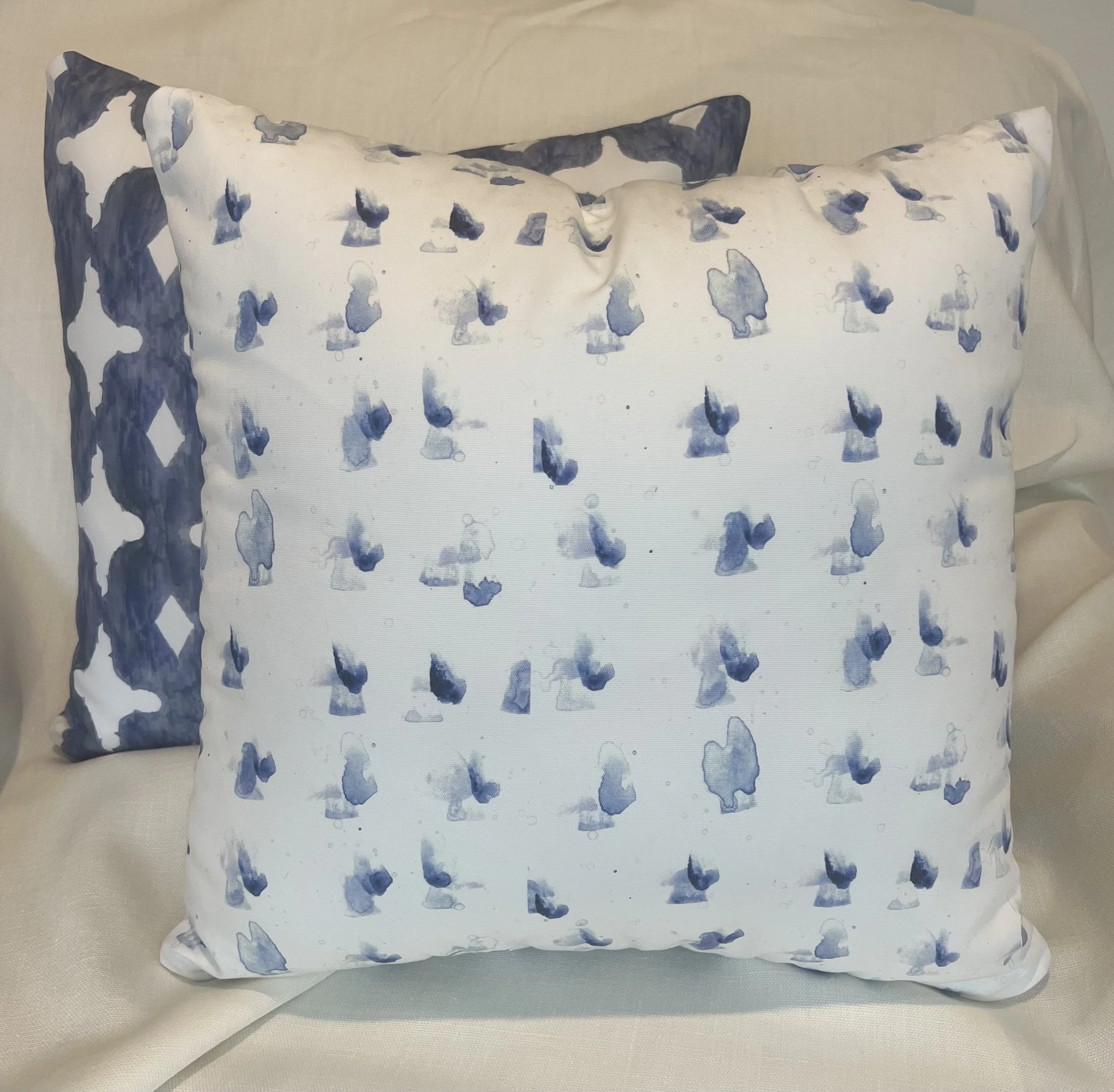 Isabel Blueberry Throw Pillow