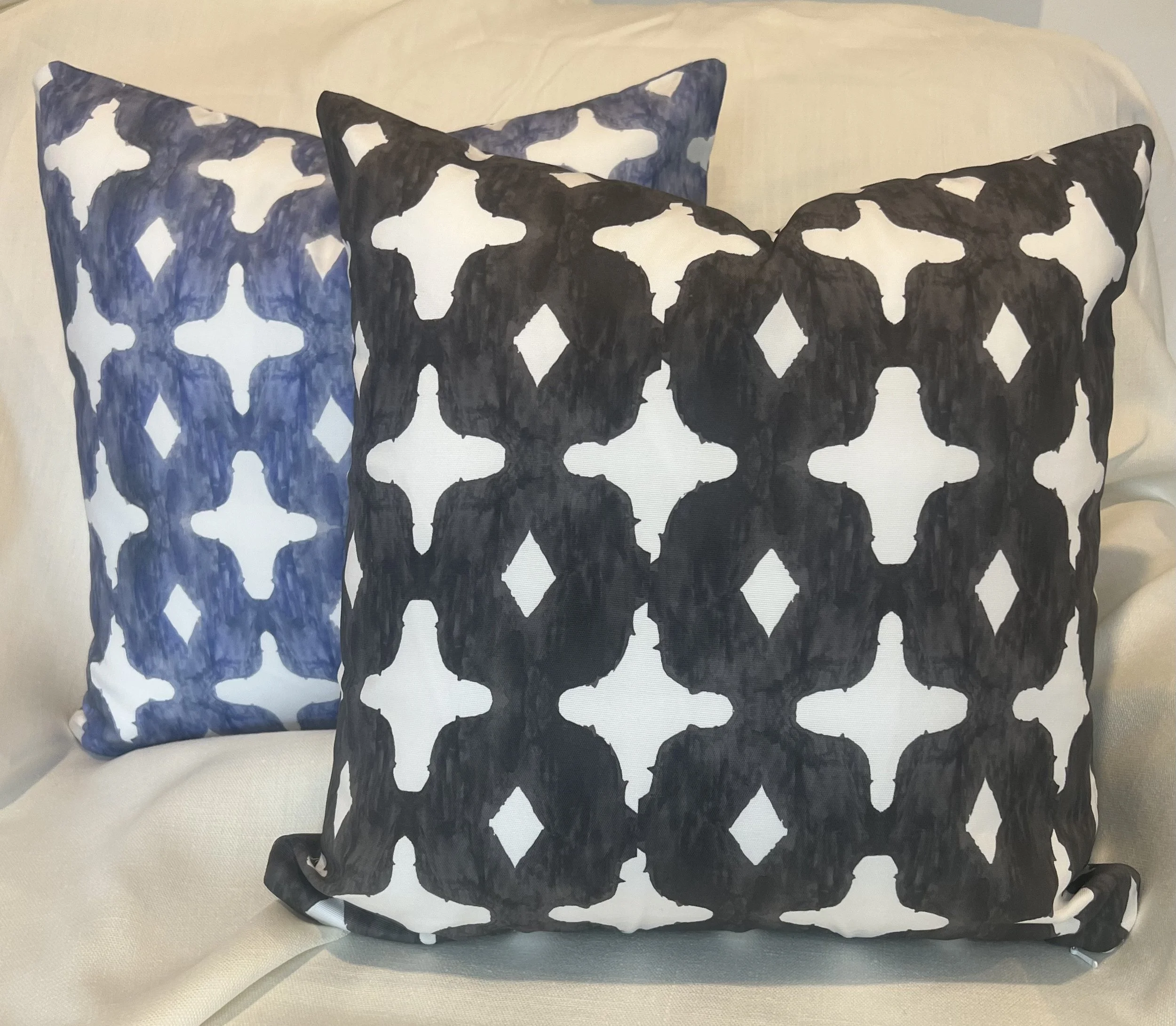 Menemsha Charcoal Throw Pillow