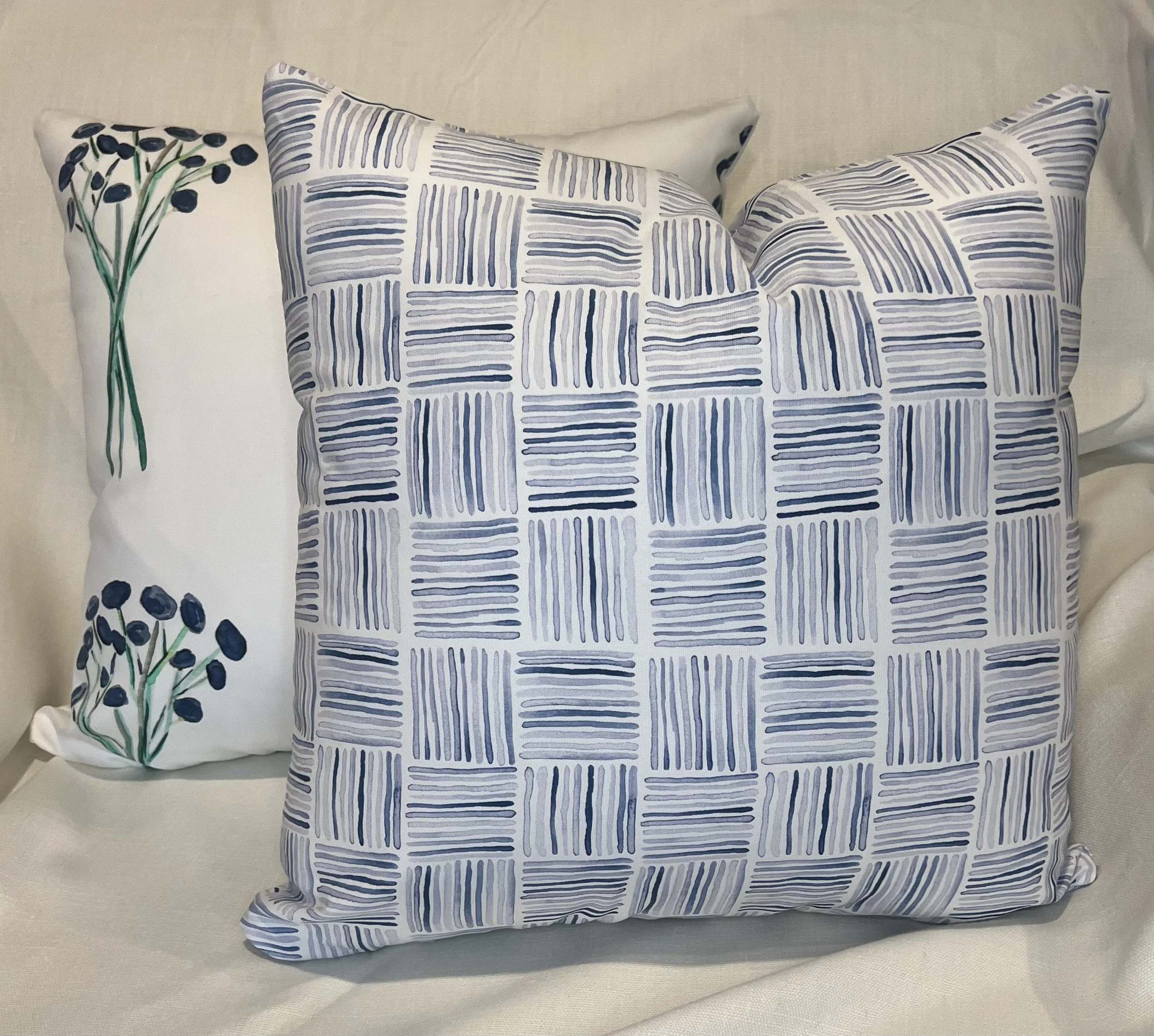 Teddy Blueberry Throw Pillow