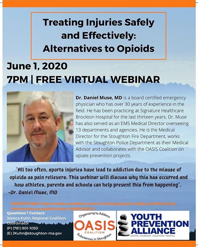 Are you a parent or an athlete? You don't want to miss this! Register here: https://www.eventbrite.com/e/treating-injuries-safely-and-effectively-alternatives-to-opioid-tickets-106806232316