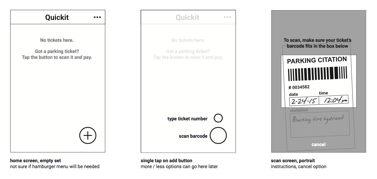 Home Screen, Scanning a Citation