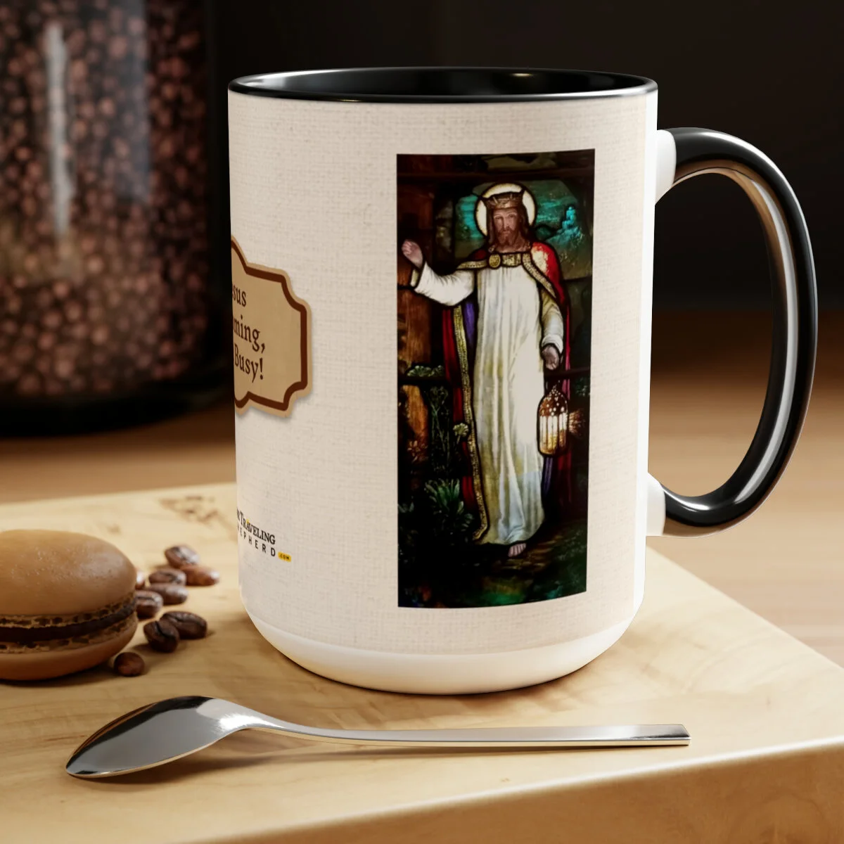 Jesus Coming Two-Tone Coffee Mug
