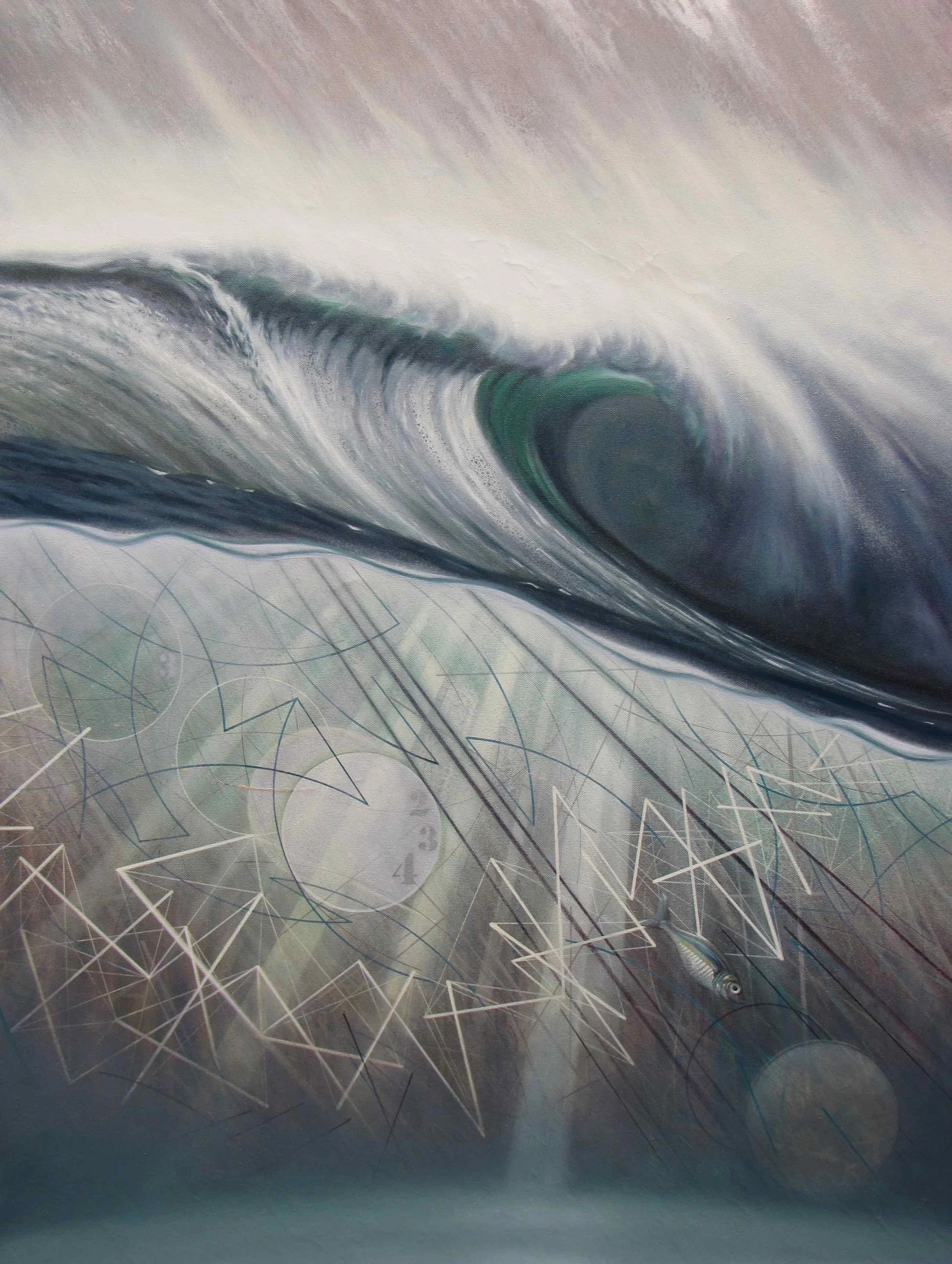  #136 under the wave study 7. 40x30 oil on canvas 