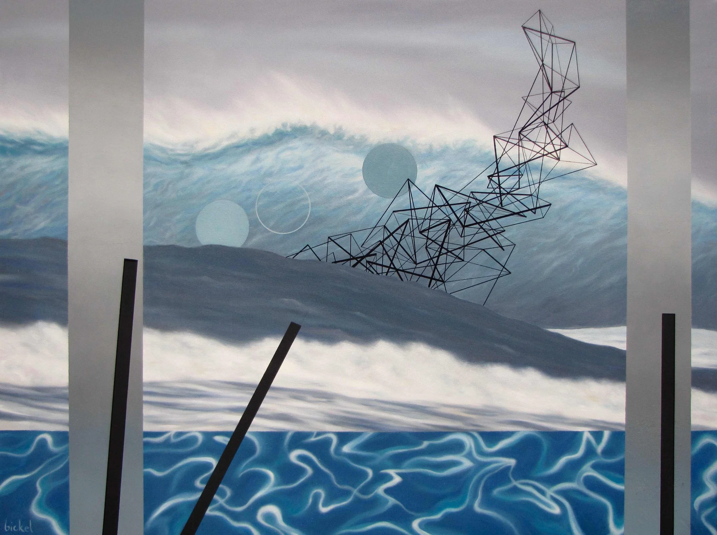  #264 ocean fragments 30×40 oil on canvas 