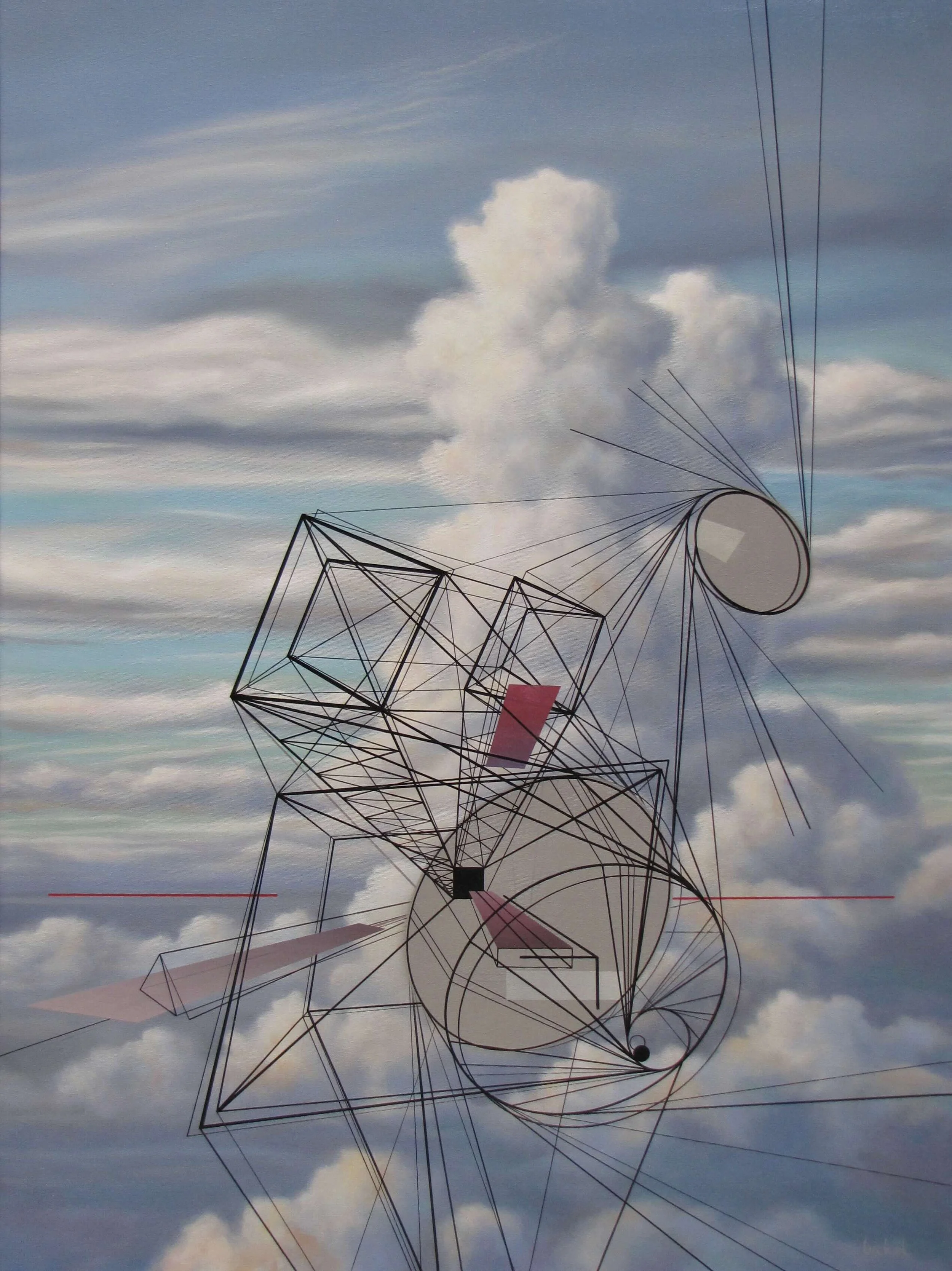  #187 structure and sky 40×30 oil on canvas 