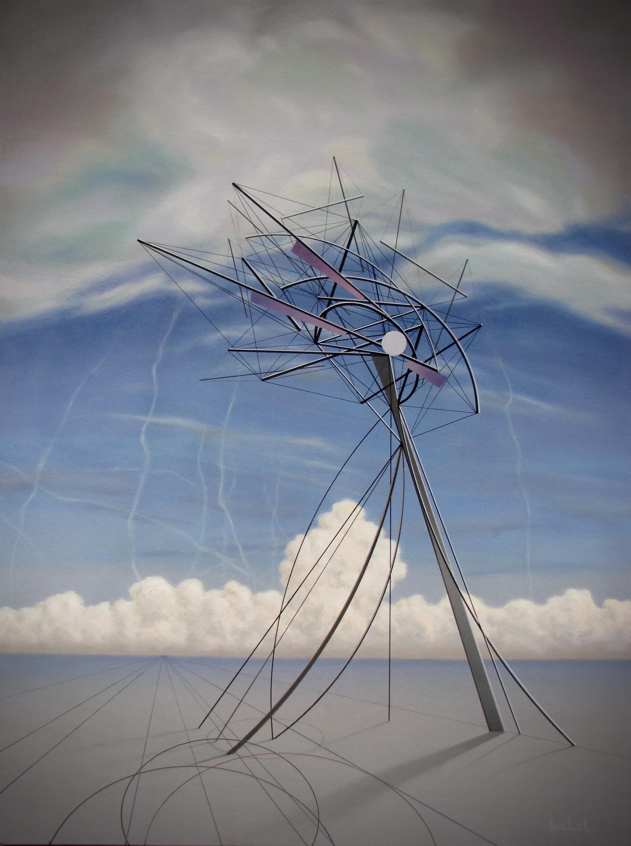  #278 beach sculpture 4. 40×30 oil on canvas 