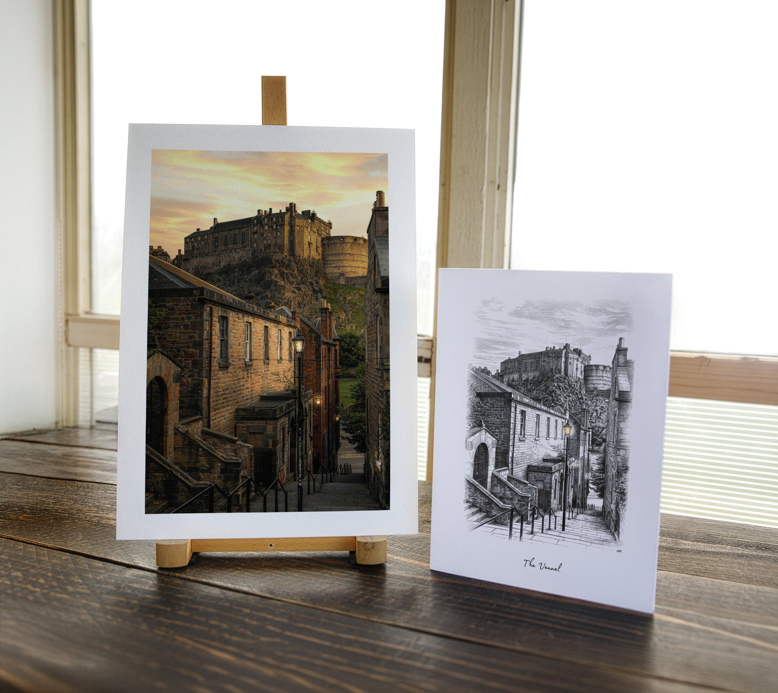 The Vennel + Lithographic Style Card