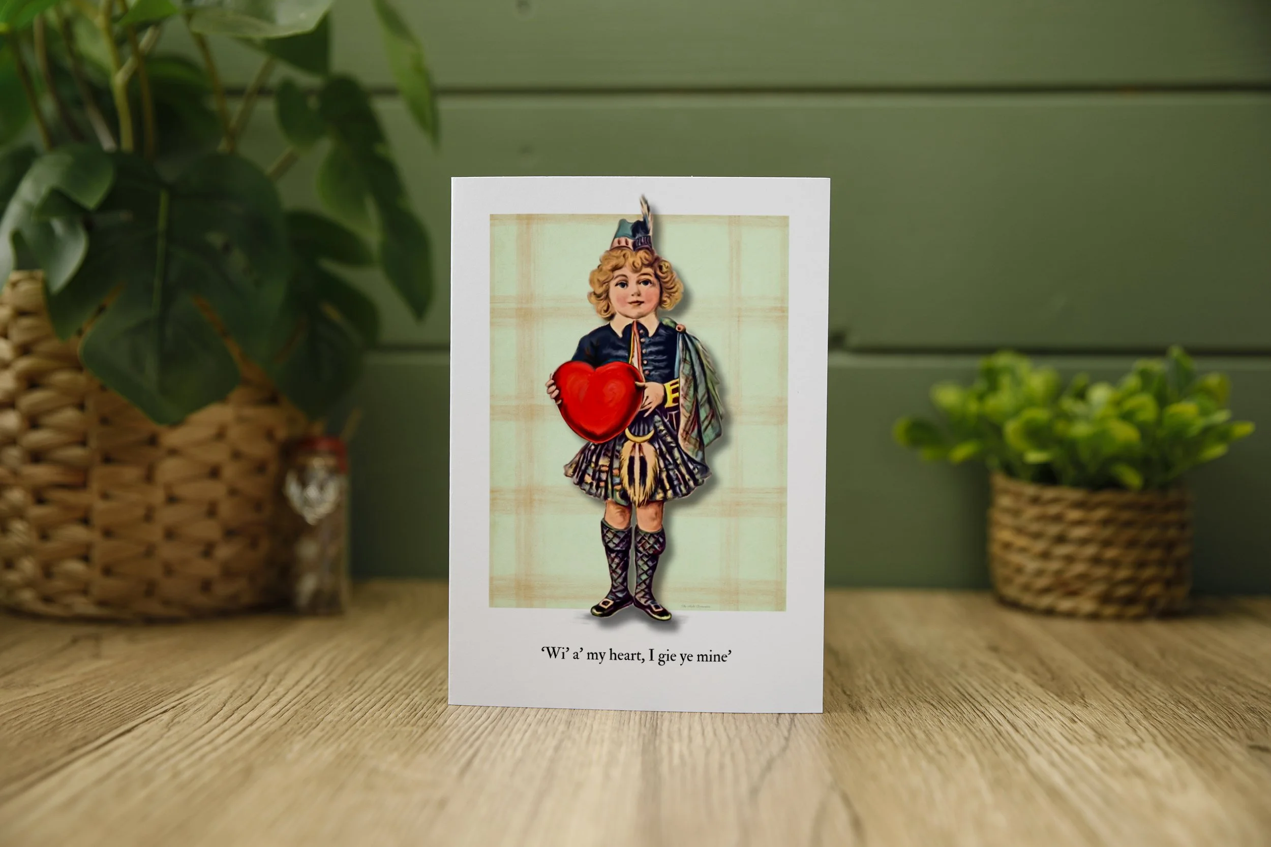 I give you my heart Scottish Love Card