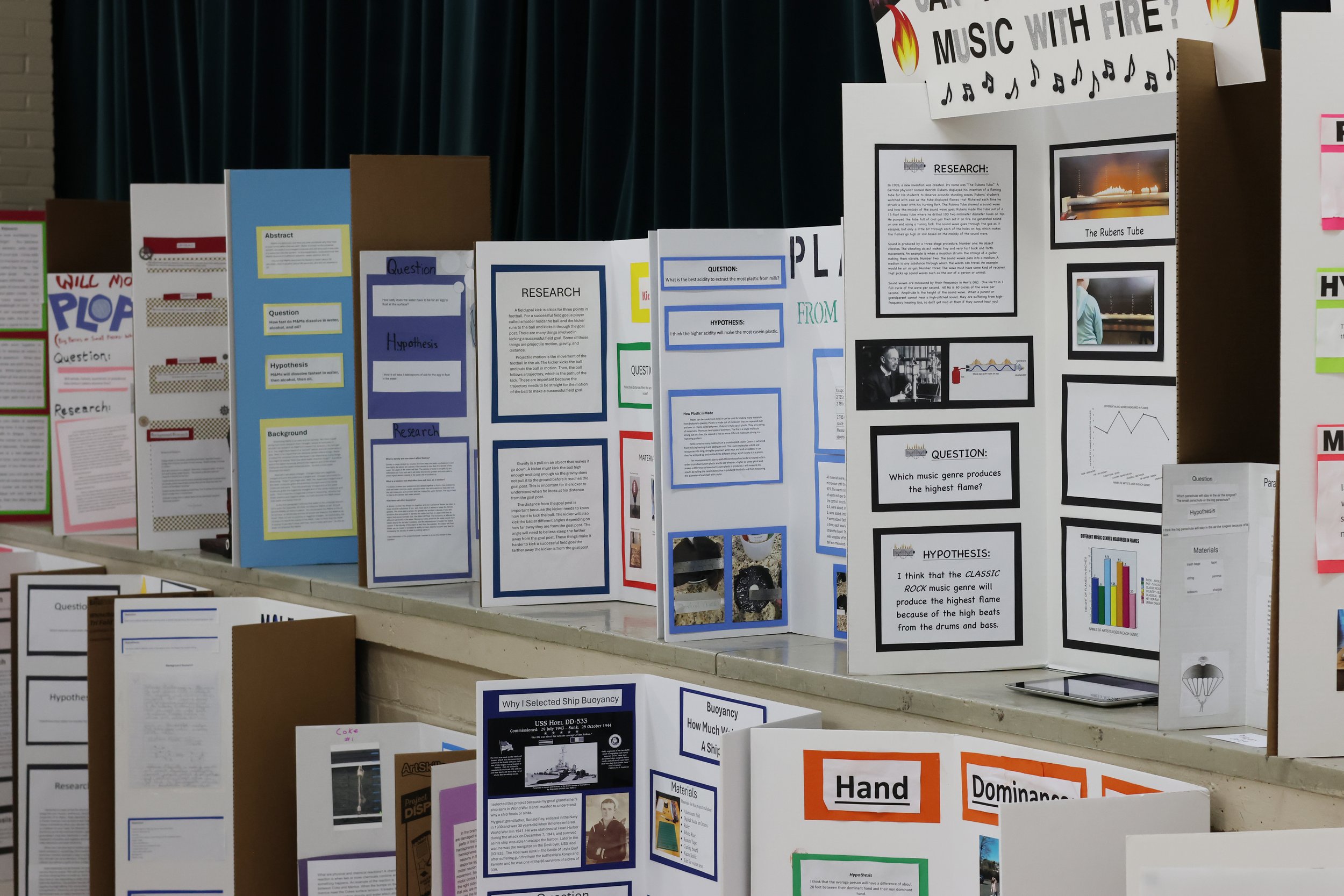 Though they weren't judged, every 5th grade student completed a project